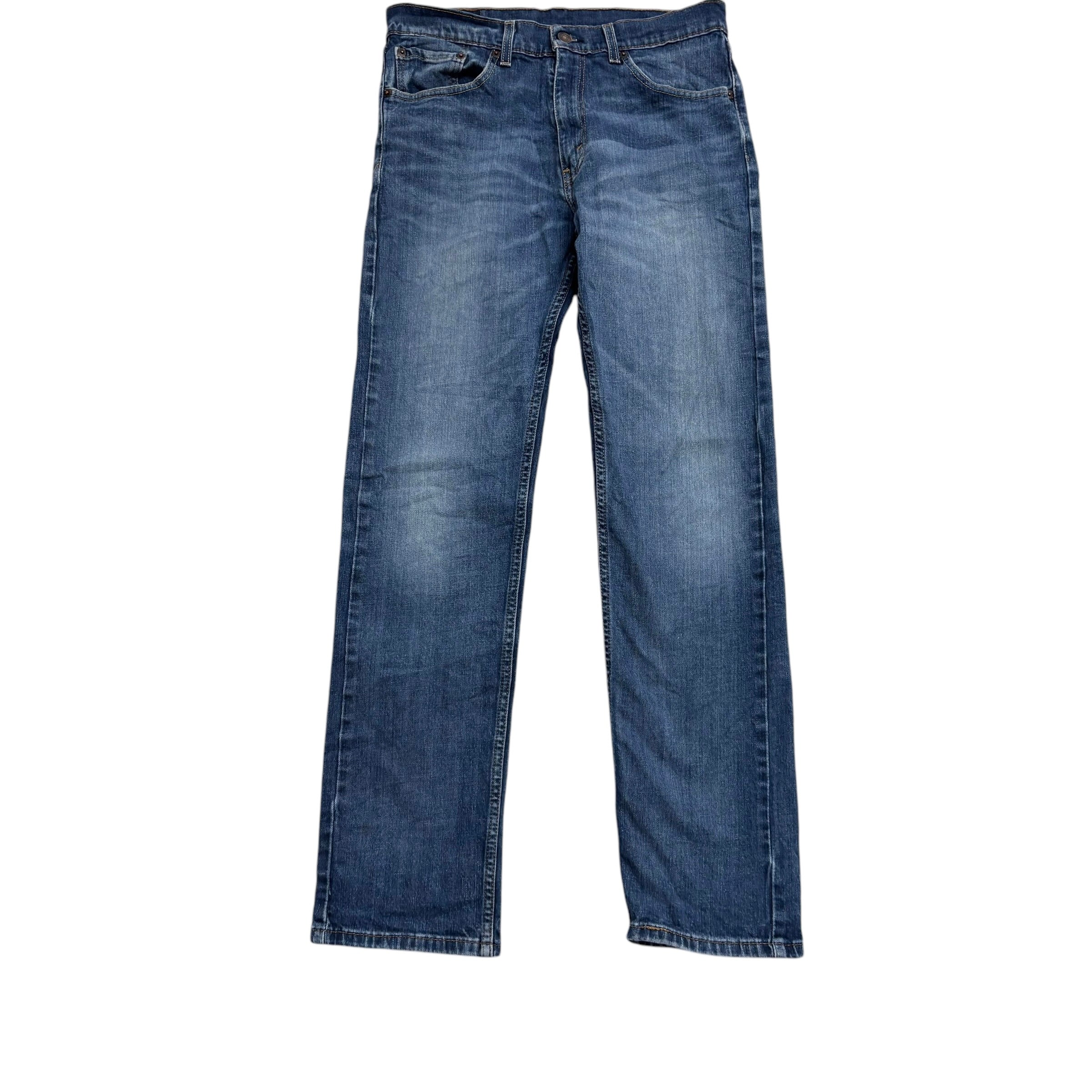 Levis 505 Jeans W31 L33 Mens Mid Blue Regular Straight Fit Stretch Denim