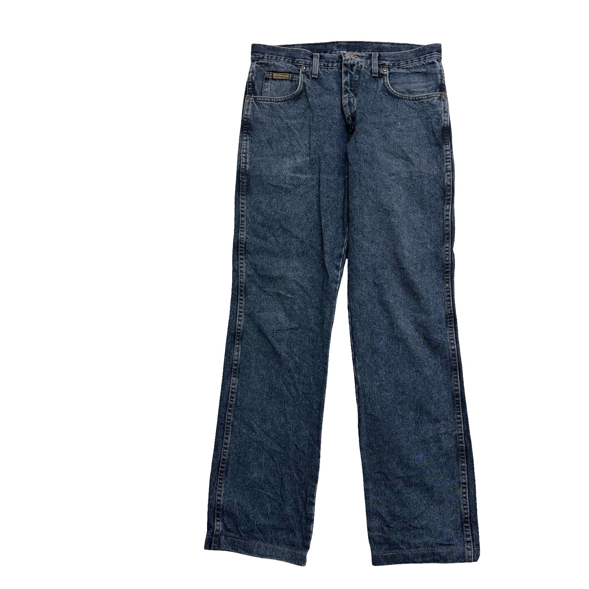 Wrangler Jeans W34 L33 Mens Dark Blue Regular Straight Fit Vintage (E)