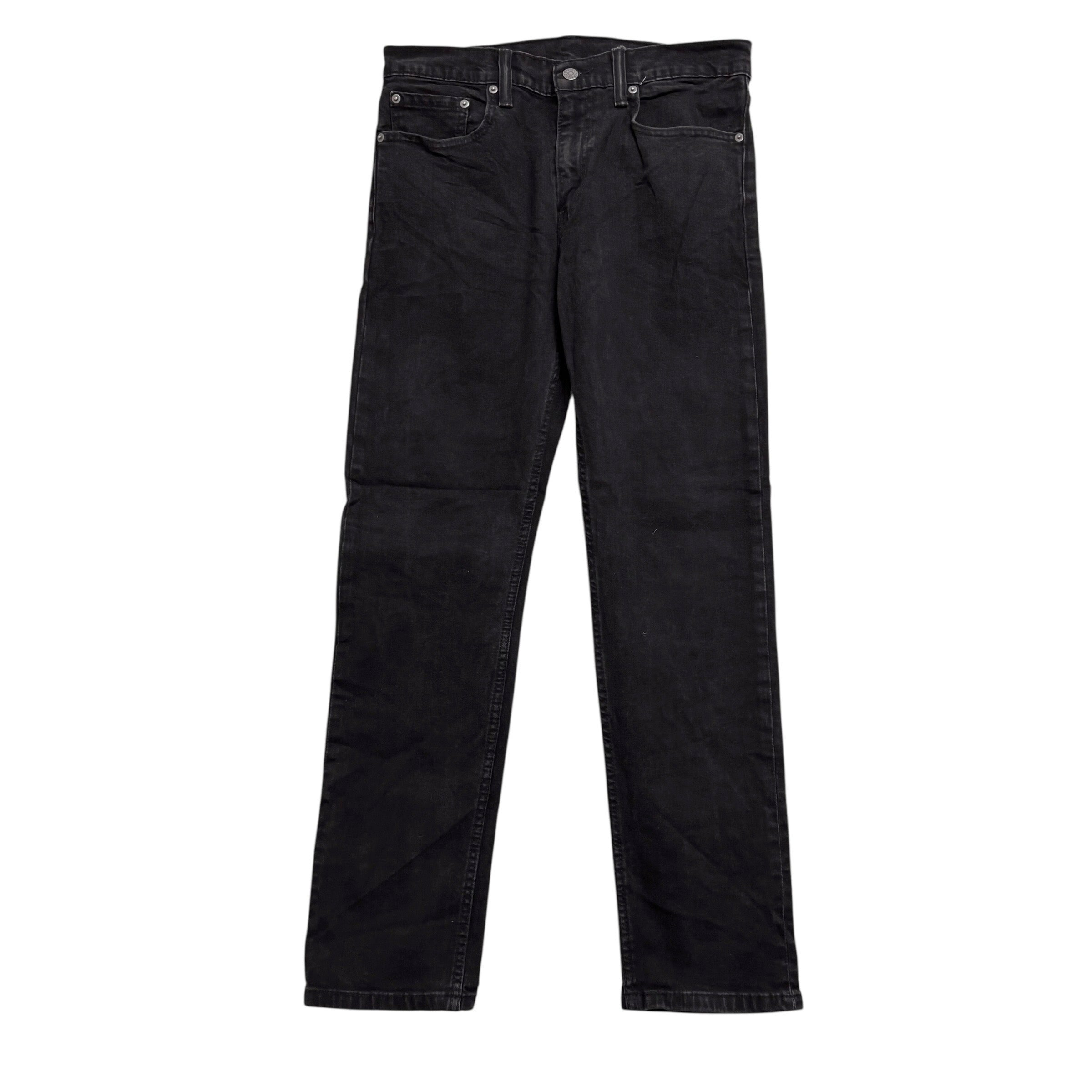 Levis 502 Jeans W32 L31 Mens Black Regular Tapered Fit Stretch Denim