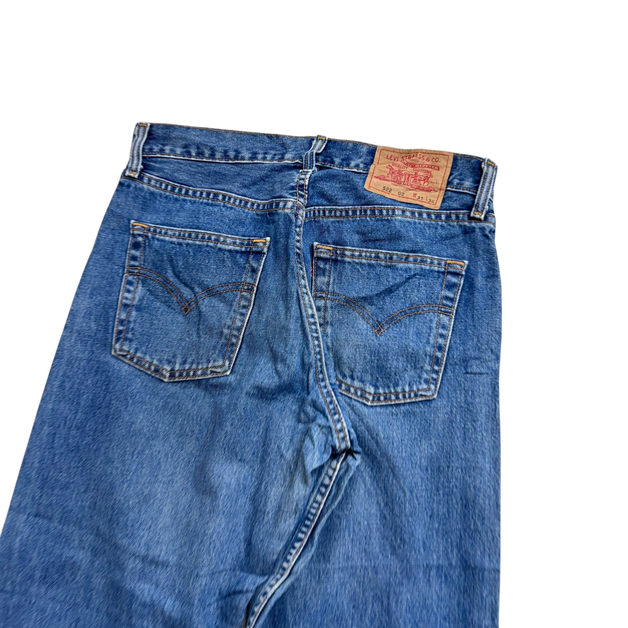 Levis Jeans W30 L30 Mens Mid Blue Regular Straight Fit Vintage Denim (E)