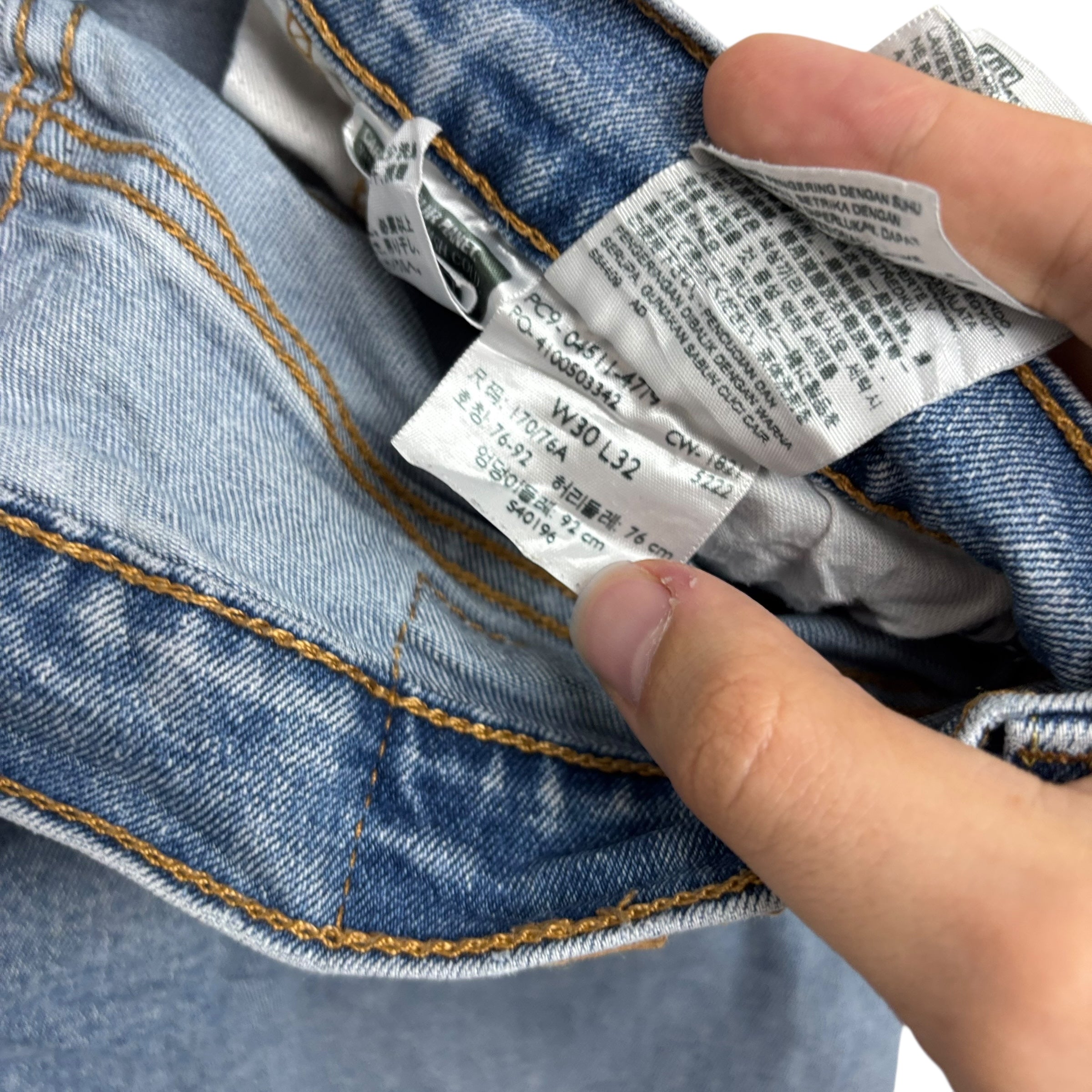 Levis 559 Jeans W32 L32 Mens Mid Blue Relaxed Straight Fit Stretch Denim