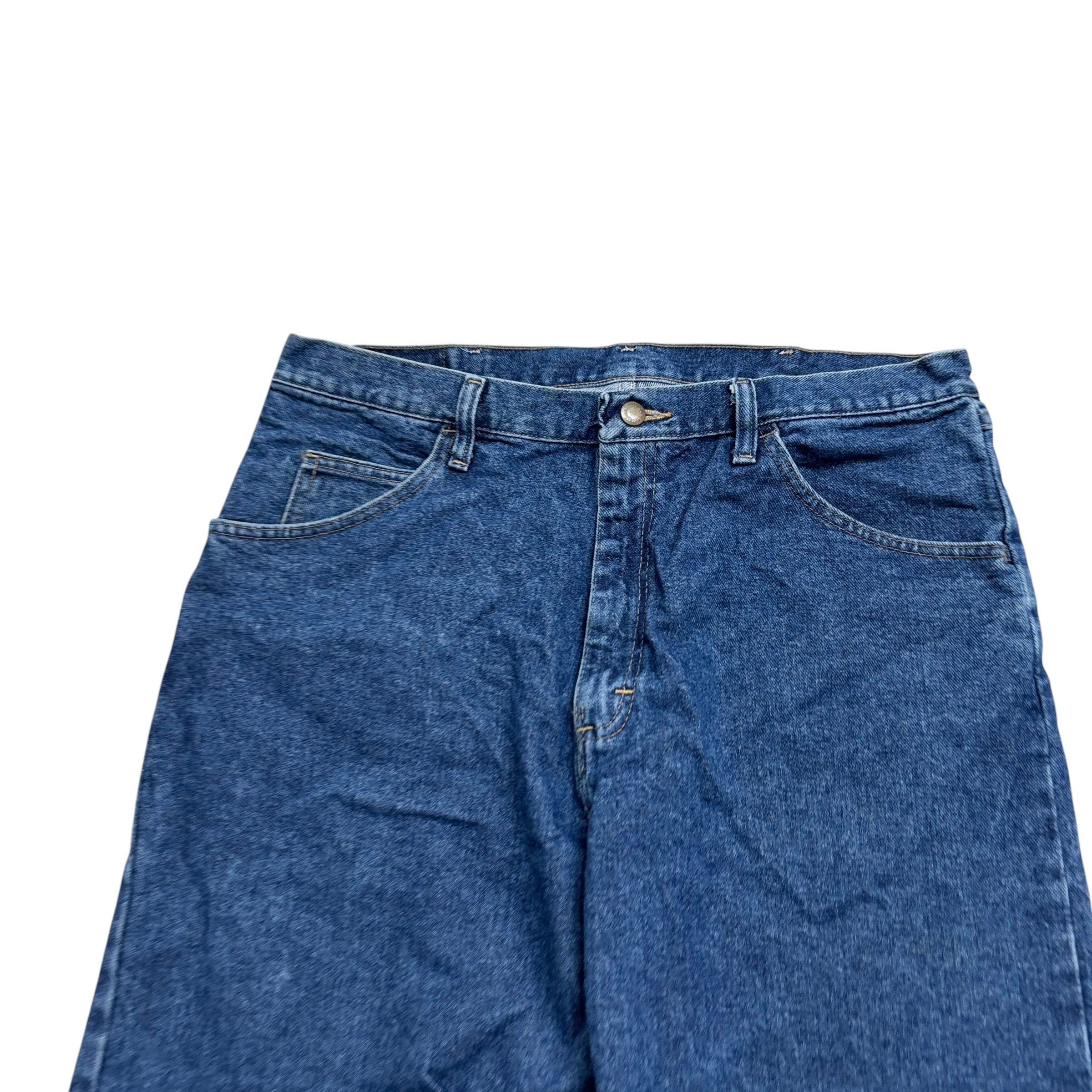 Wrangler Baggy Jorts W36 Mens Denim Shorts Mid Blue Relaxed Fit (E)