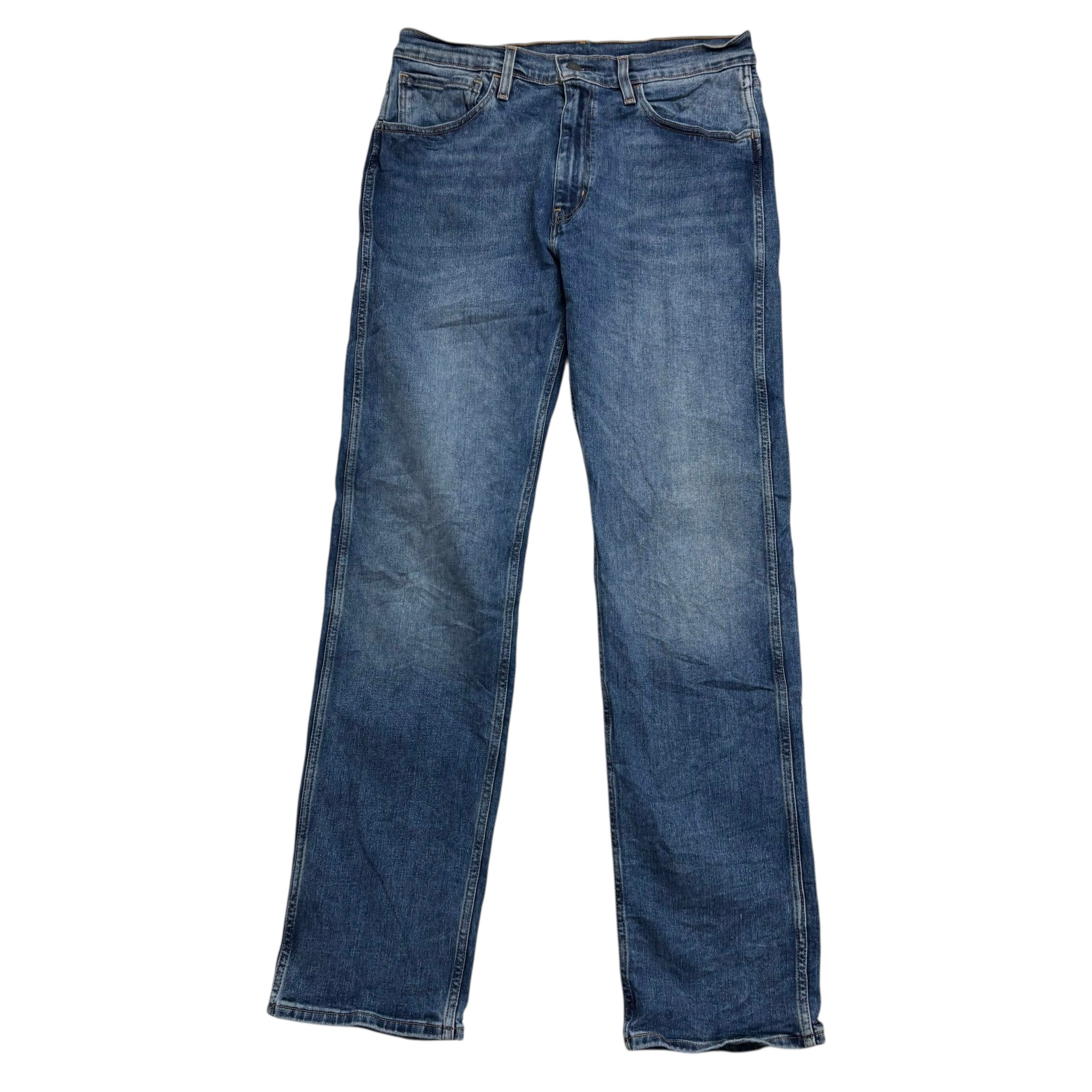 Levis Workwear Jeans W33 L34 Mens Mid Blue Regular Straight Stretch Denim (E)