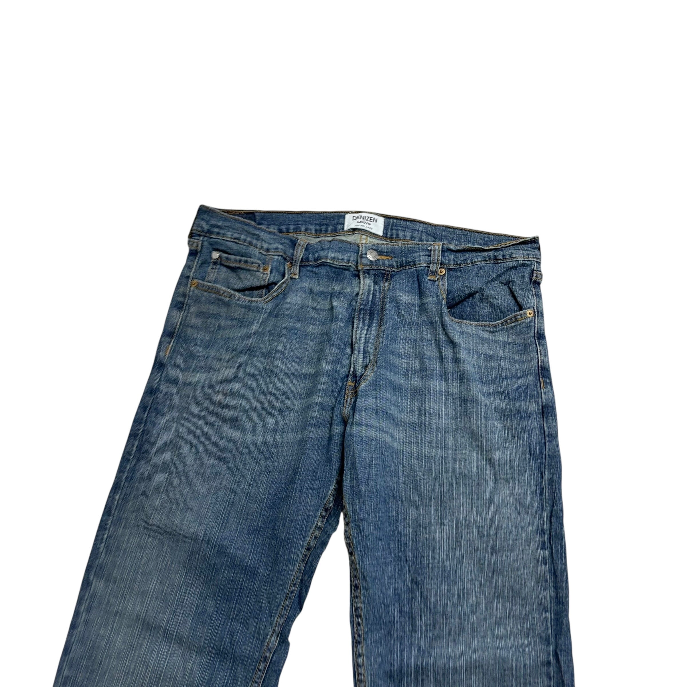 Levis Denizen Jeans W36 L30 Mens Mid Blue Relaxed Baggy Fit Stretch Denim