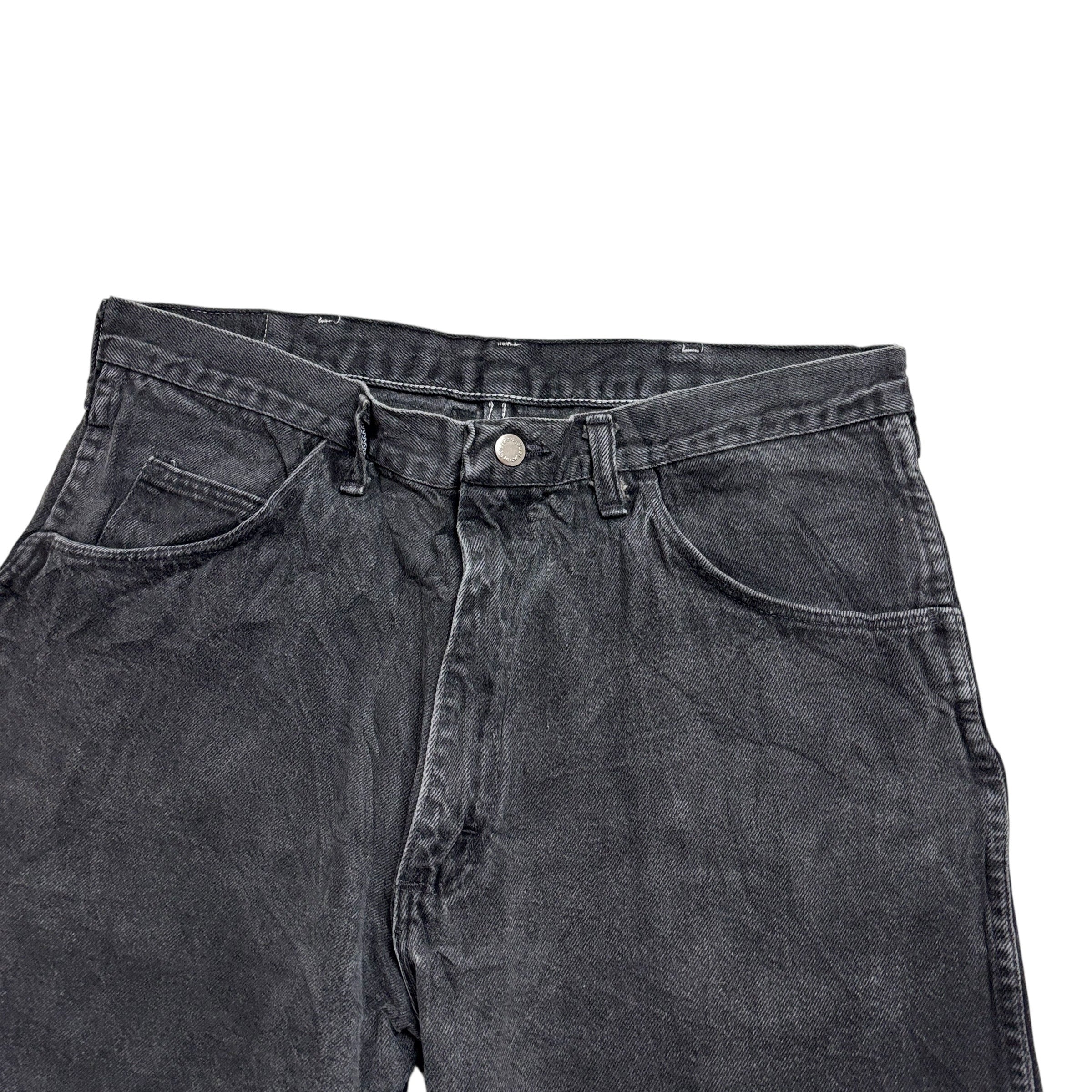 Vintage Wrangler Baggy Jorts W34 Mens Denim Shorts Black Relaxed Fit (E)