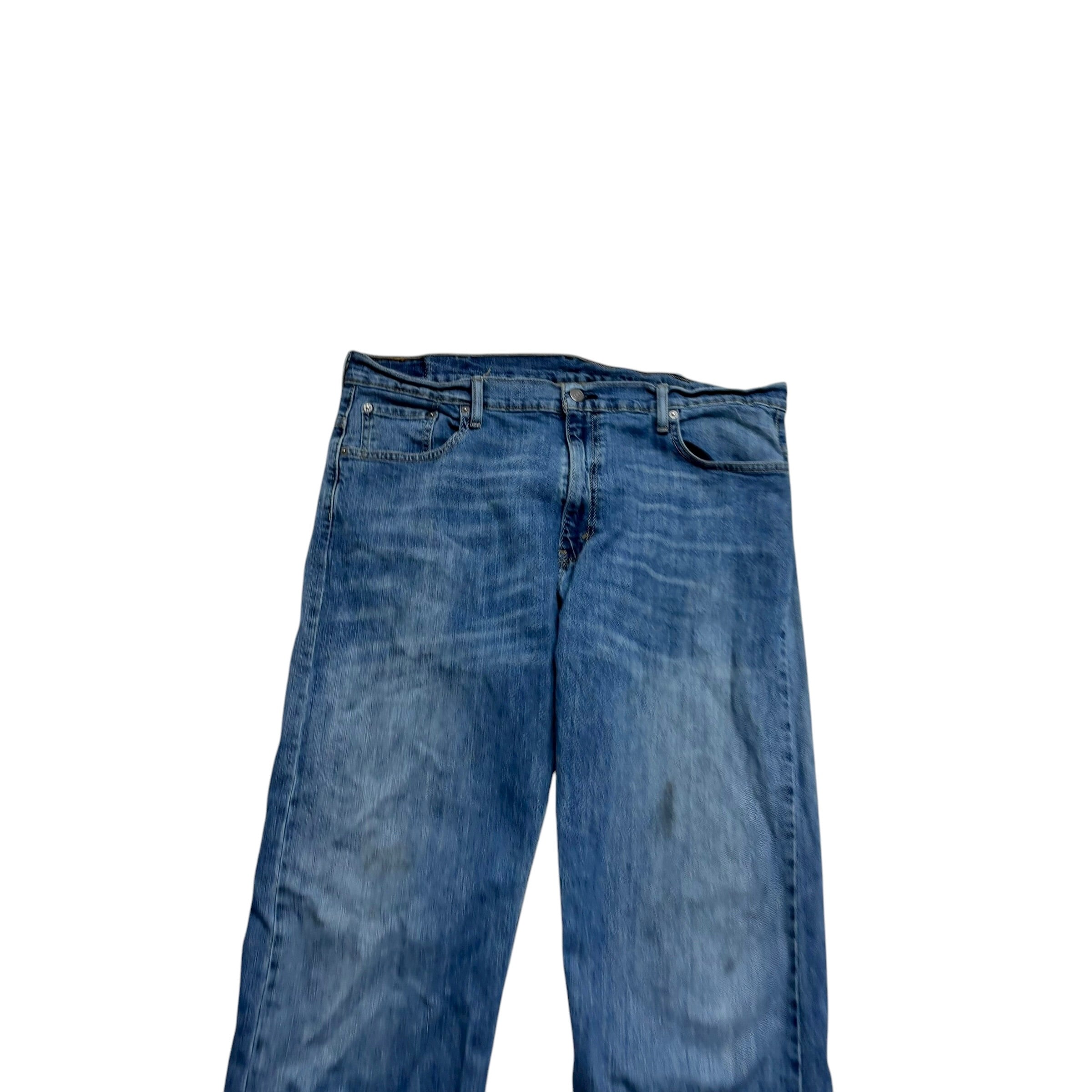 Levis 569 Jeans W38 L33 Mens Mid Blue Relaxed Straight Fit Stretch Vintage (F)