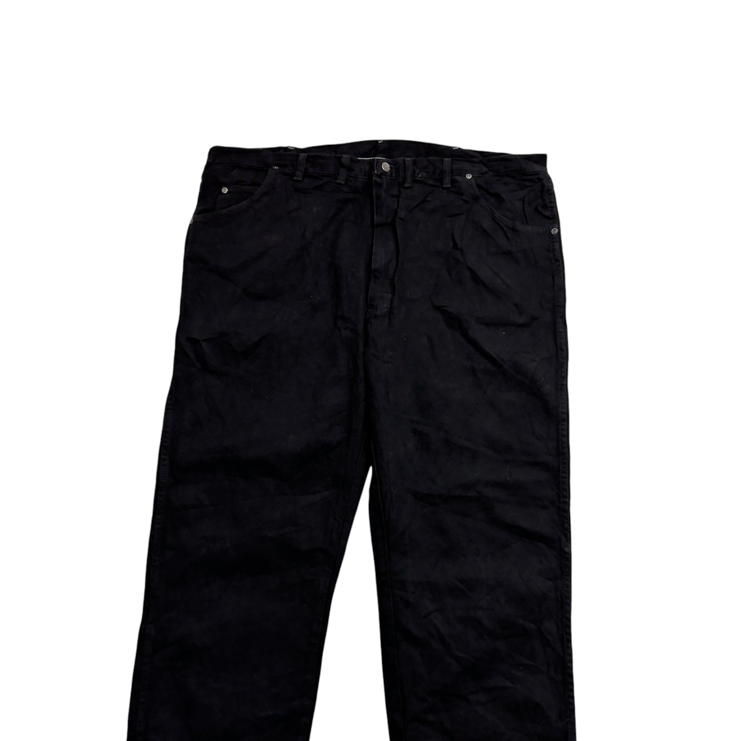 Wrangler Jeans W46 L32 Mens Black Regular Straight Fit Made In USA Vintage (E)