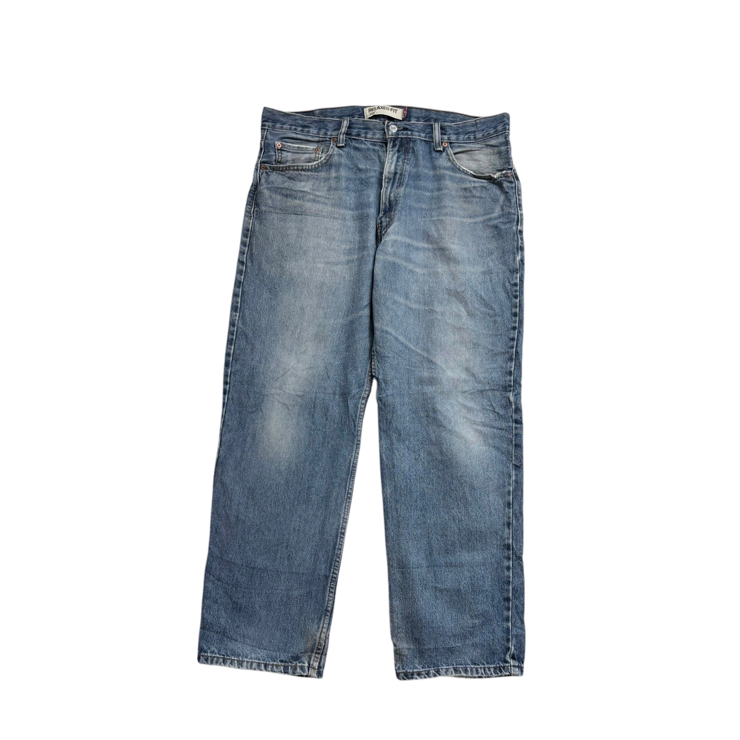 Levis 550 Jeans W36 L30 Mens Mid Blue Baggy Relaxed Straight Fit Vintage Denim