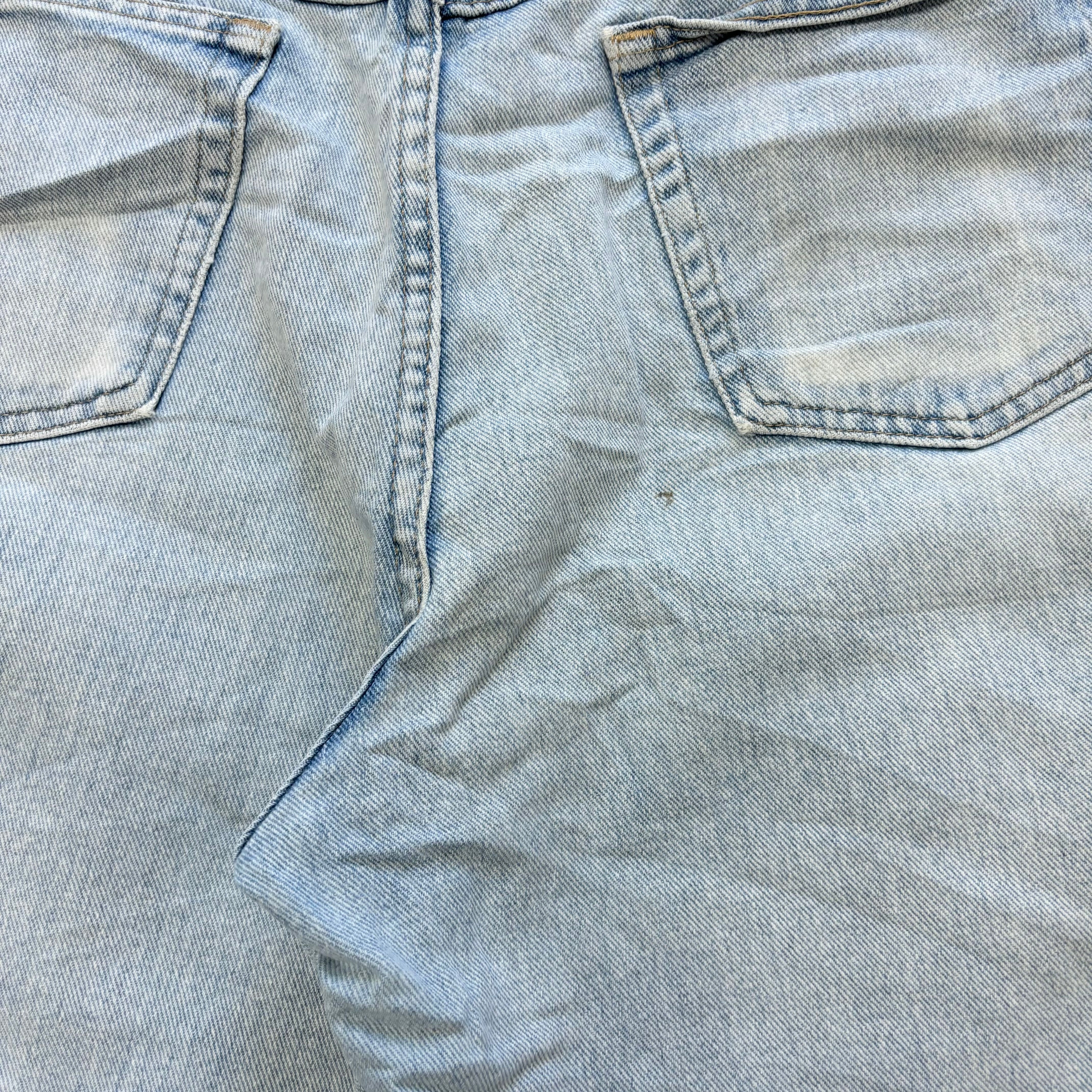 Vintage Wrangler Jorts W36 Mens Denim Shorts Light Blue Baggy Relaxed Fit