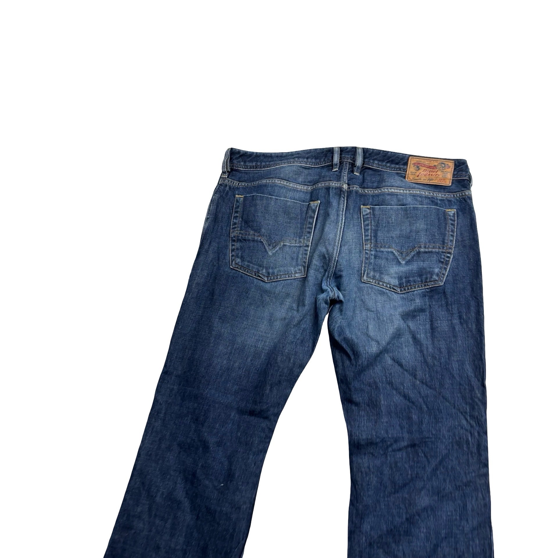 Diesel Zatiny Jeans W36 L30 Mens Dark Blue Regular Bootcut Fit Denim (E)