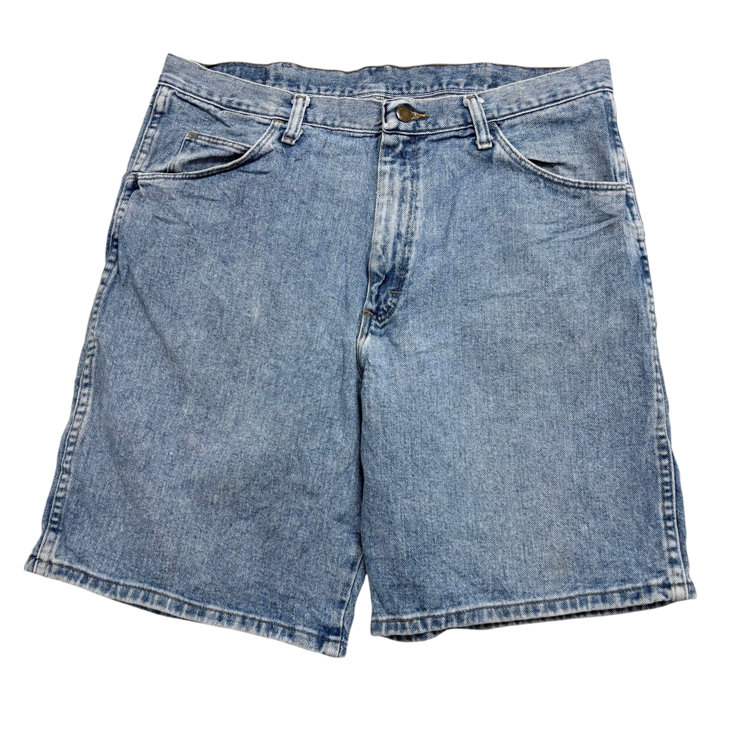 Vintage Wrangler Baggy Jorts W36 Mens Denim Shorts Light Blue Relaxed Fit (E)