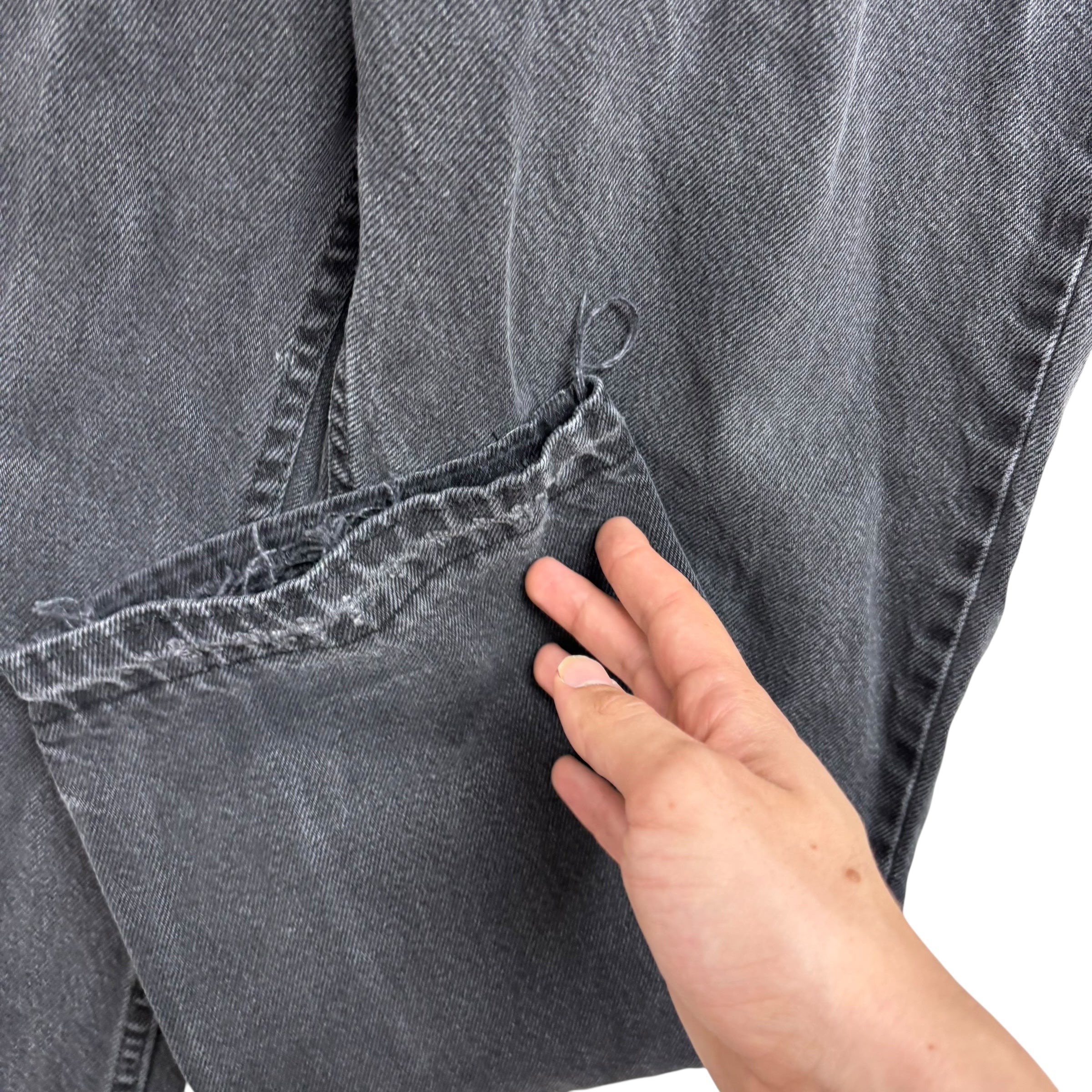 Wrangler Jeans W30 L29 Mens Black Relaxed Straight Fit Vintage Denim (F)