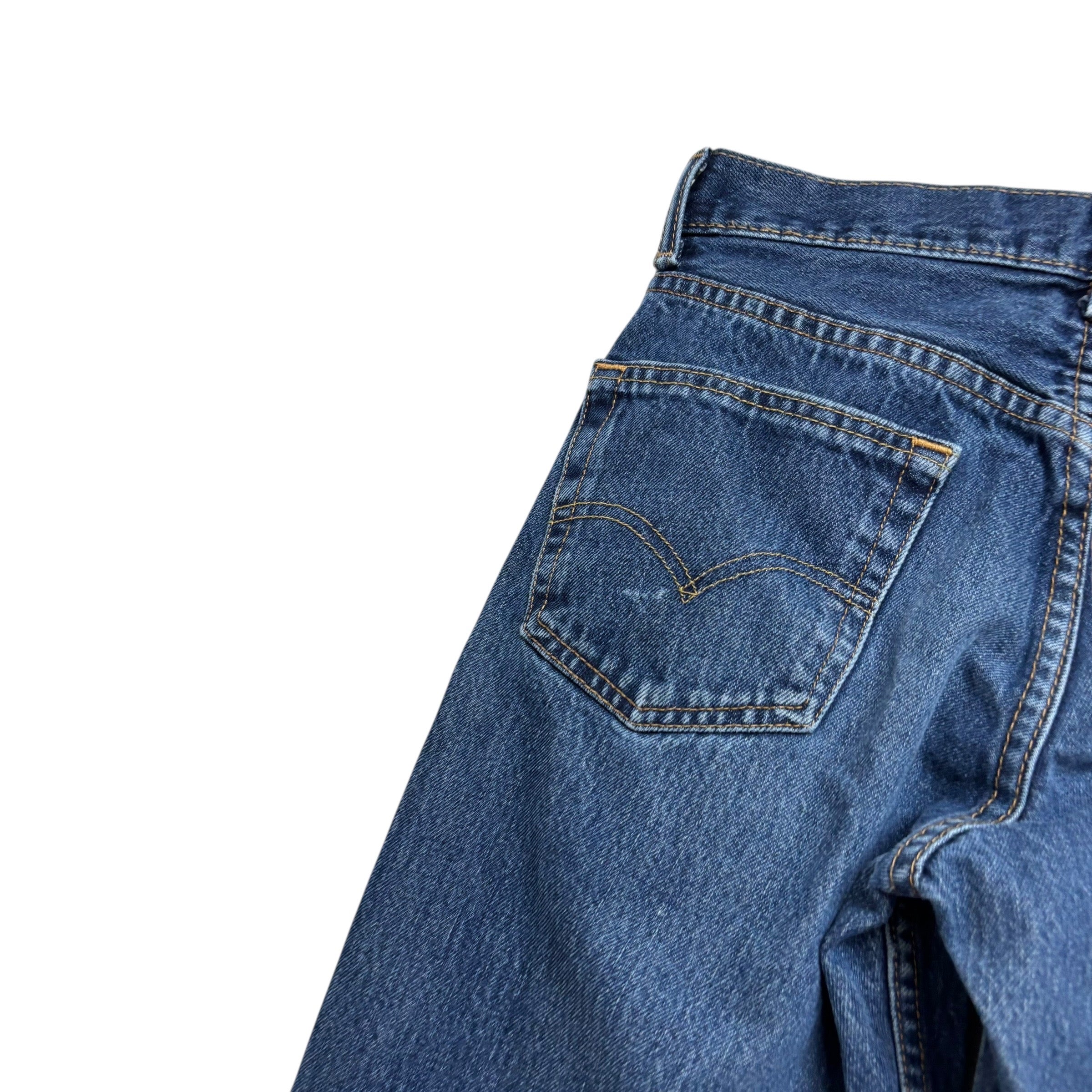 Levis 550 Jeans W28 L29 Mens Mid Blue Relaxed Straight Fit Denim