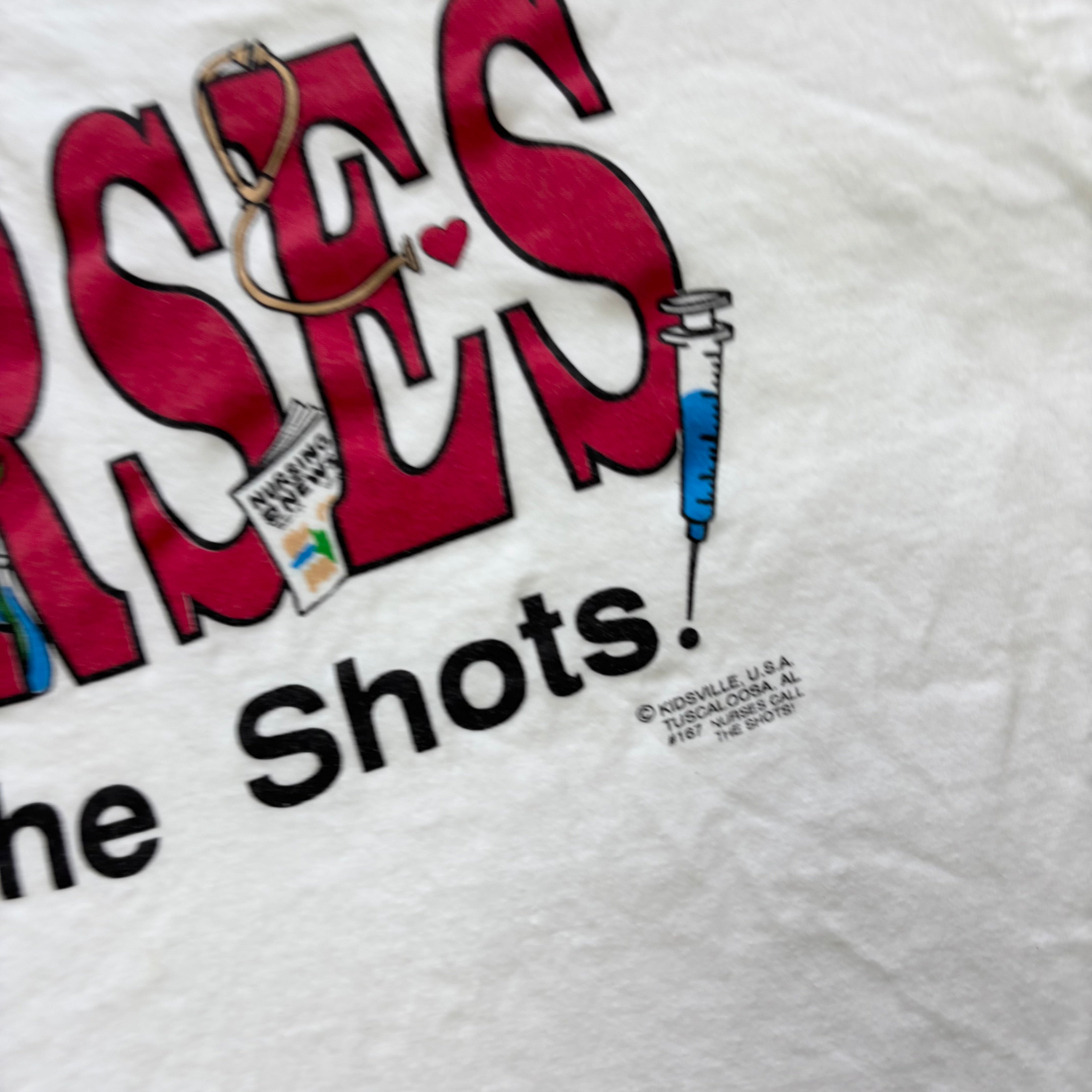 Vintage T Shirt Mens Large White Single Stitch Graphic Print 90s USA (E)