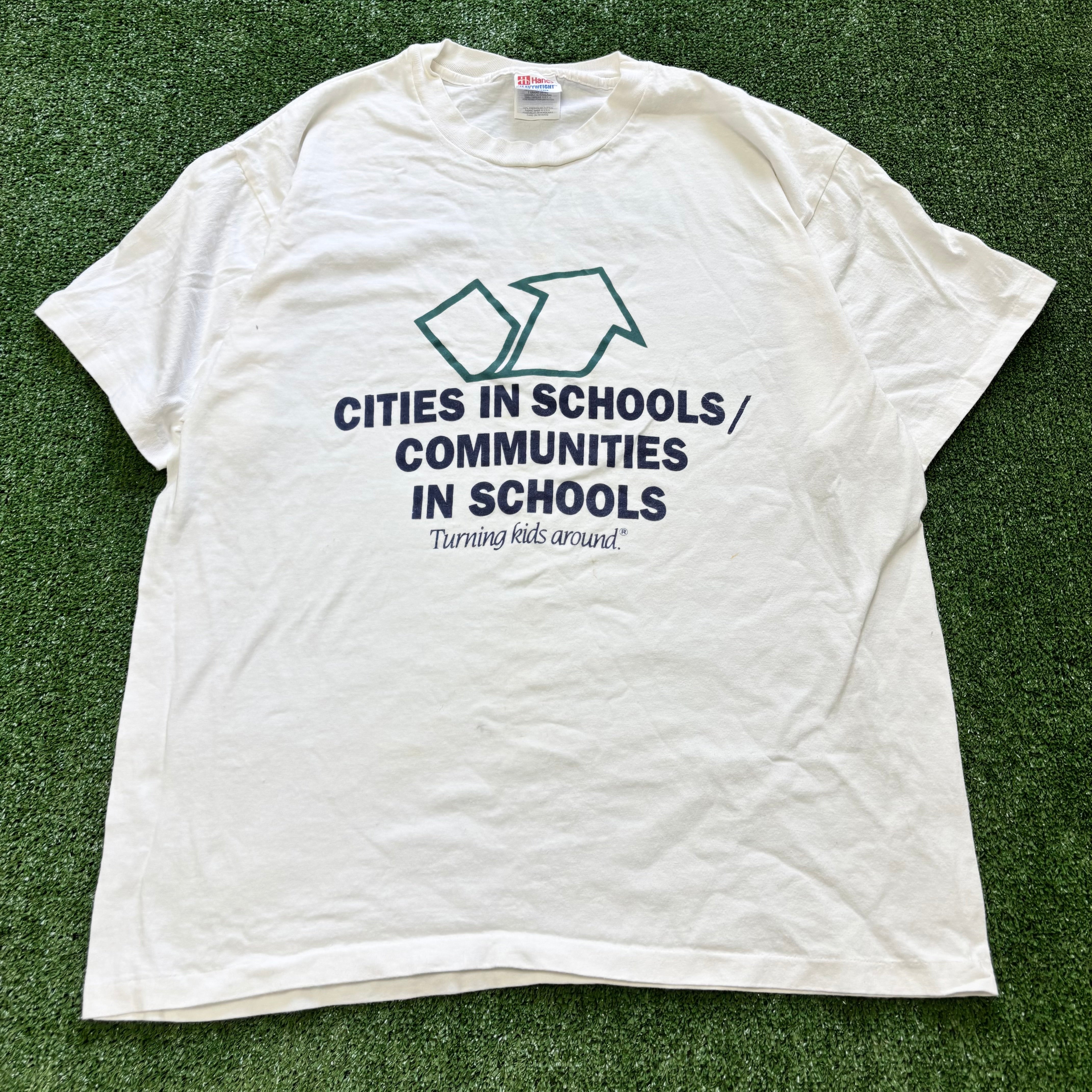 Vintage T Shirt Mens XL White Single Stitch Graphic Print 90s USA (F)