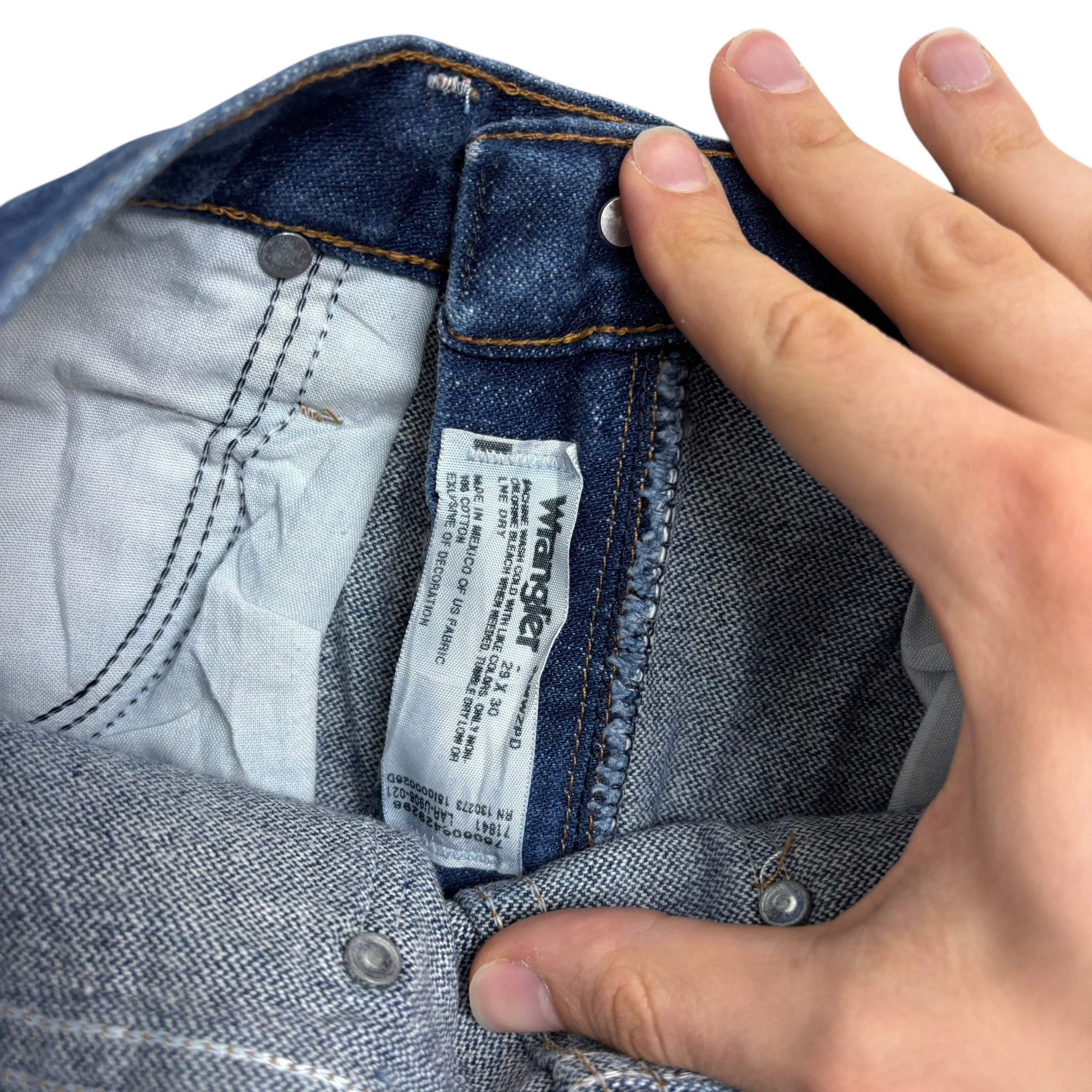 Wrangler Jeans Cowboy Cut W30 L30 Mens Dark Blue 36MWZ Slim Fit Denim (E)