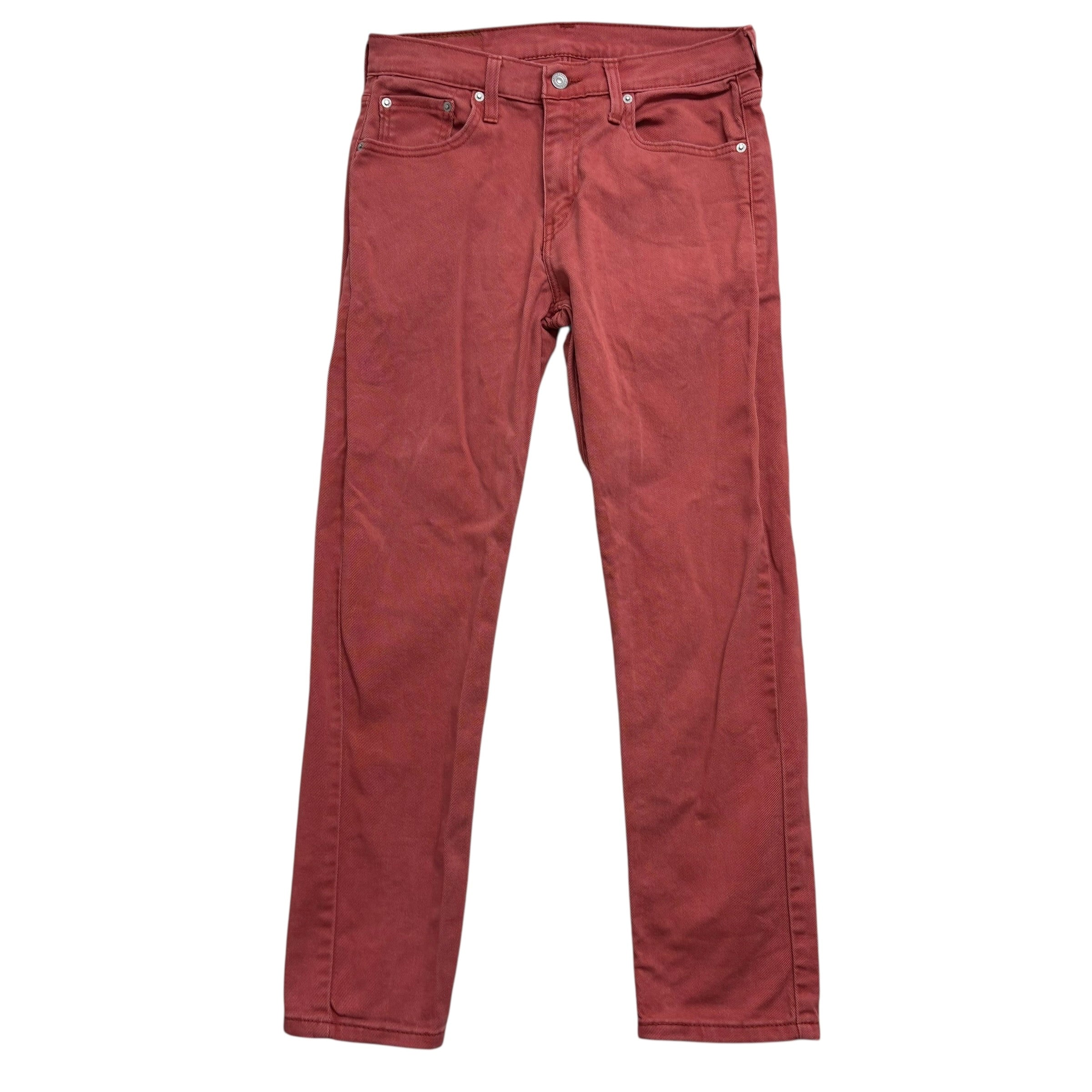 Levis 502 Trousers W30 L30 Mens Pink Regular Tapered Fit Stretch Pants
