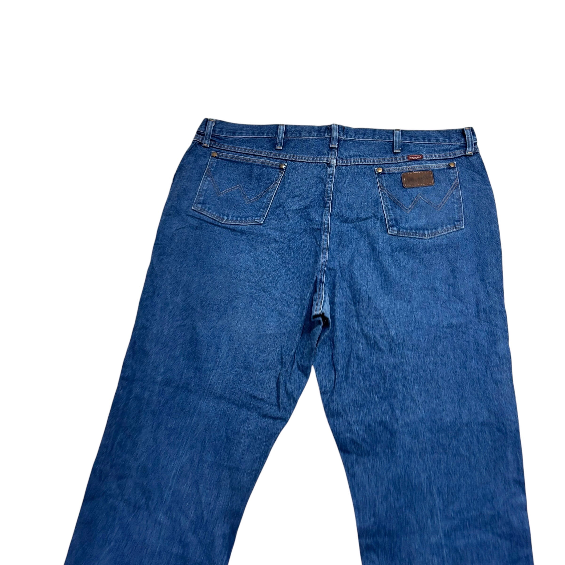 Wrangler Jeans Cowboy Cut W44 L32 Mens Mid Blue 31MWZ Relaxed Fit Denim (E)