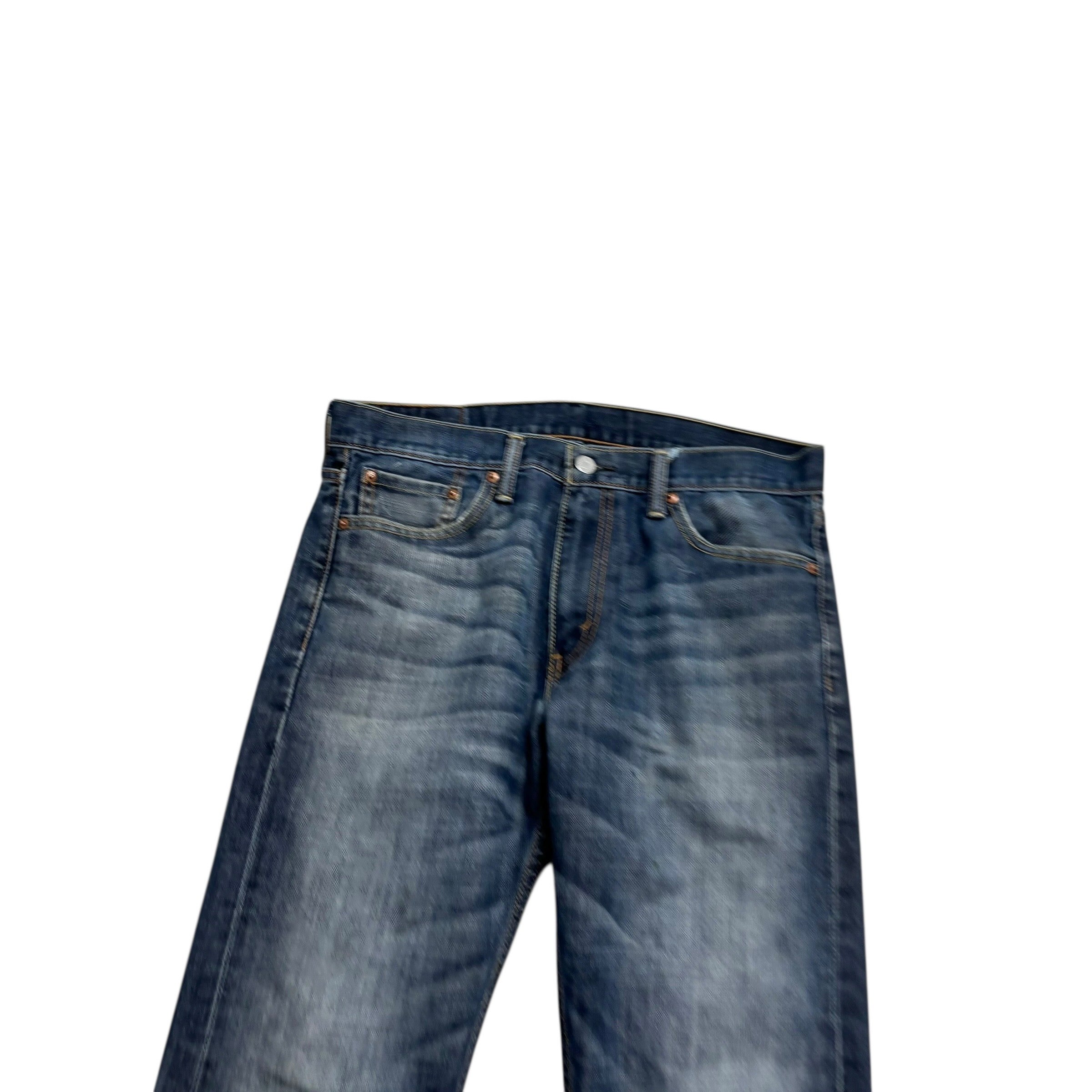 Levis 513 Jeans W33 L30 Mens Dark Blue Slim Straight Fit Denim (F)