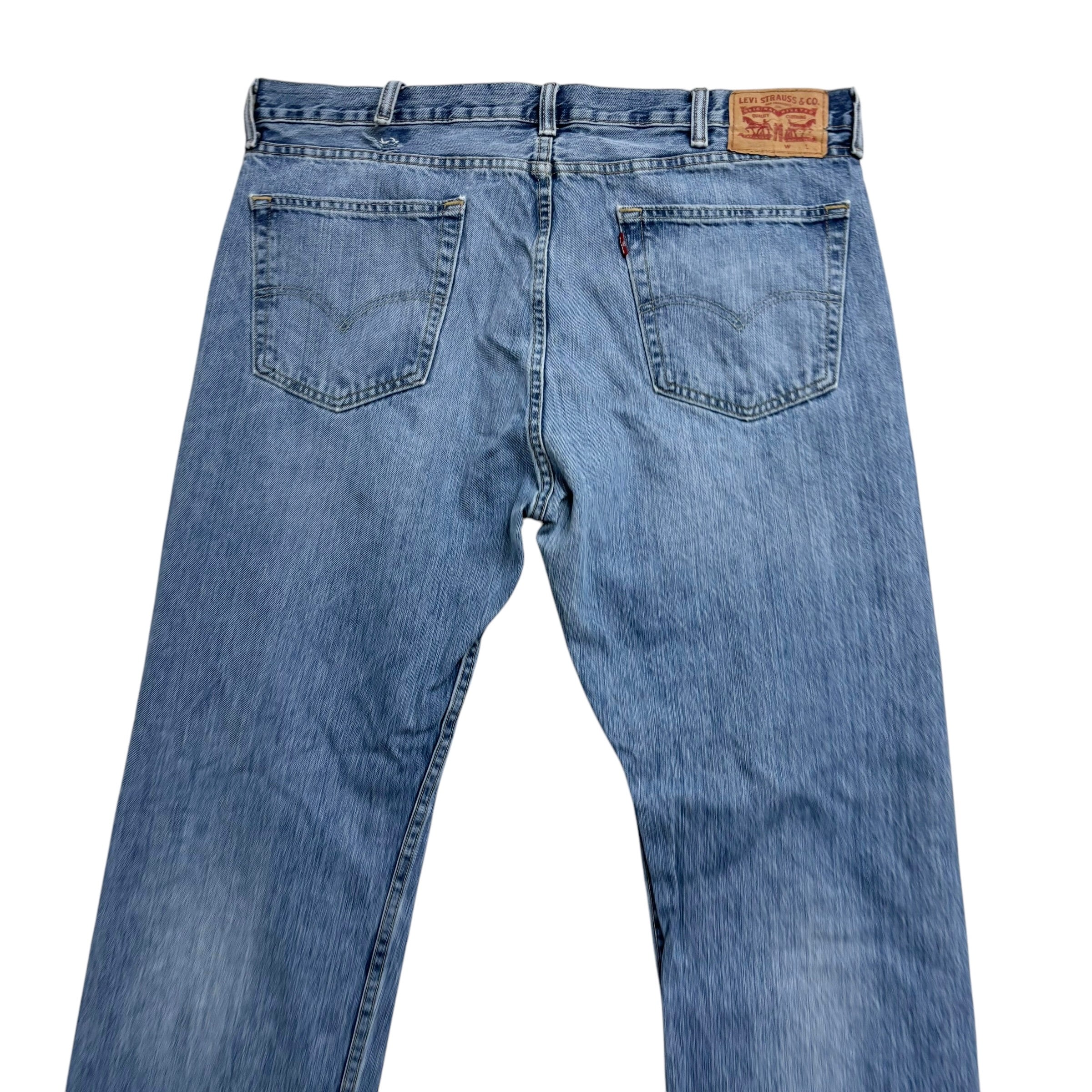 Levis 505 Jeans W38 L30 Mens Mid Blue Regular Straight Fit Denim