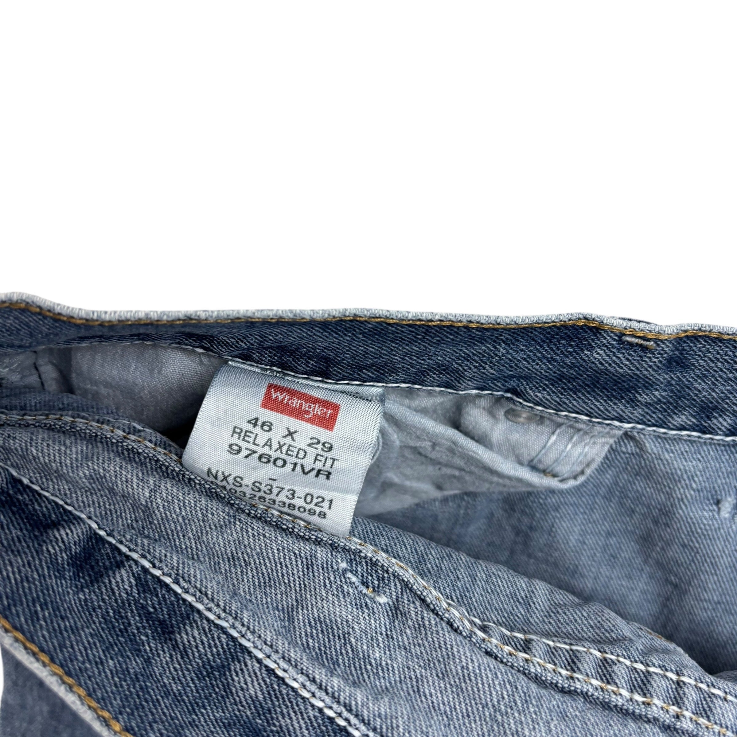 Wrangler Jeans W44 L29 Mens Mid Blue Relaxed Straight Fit Denim (F)