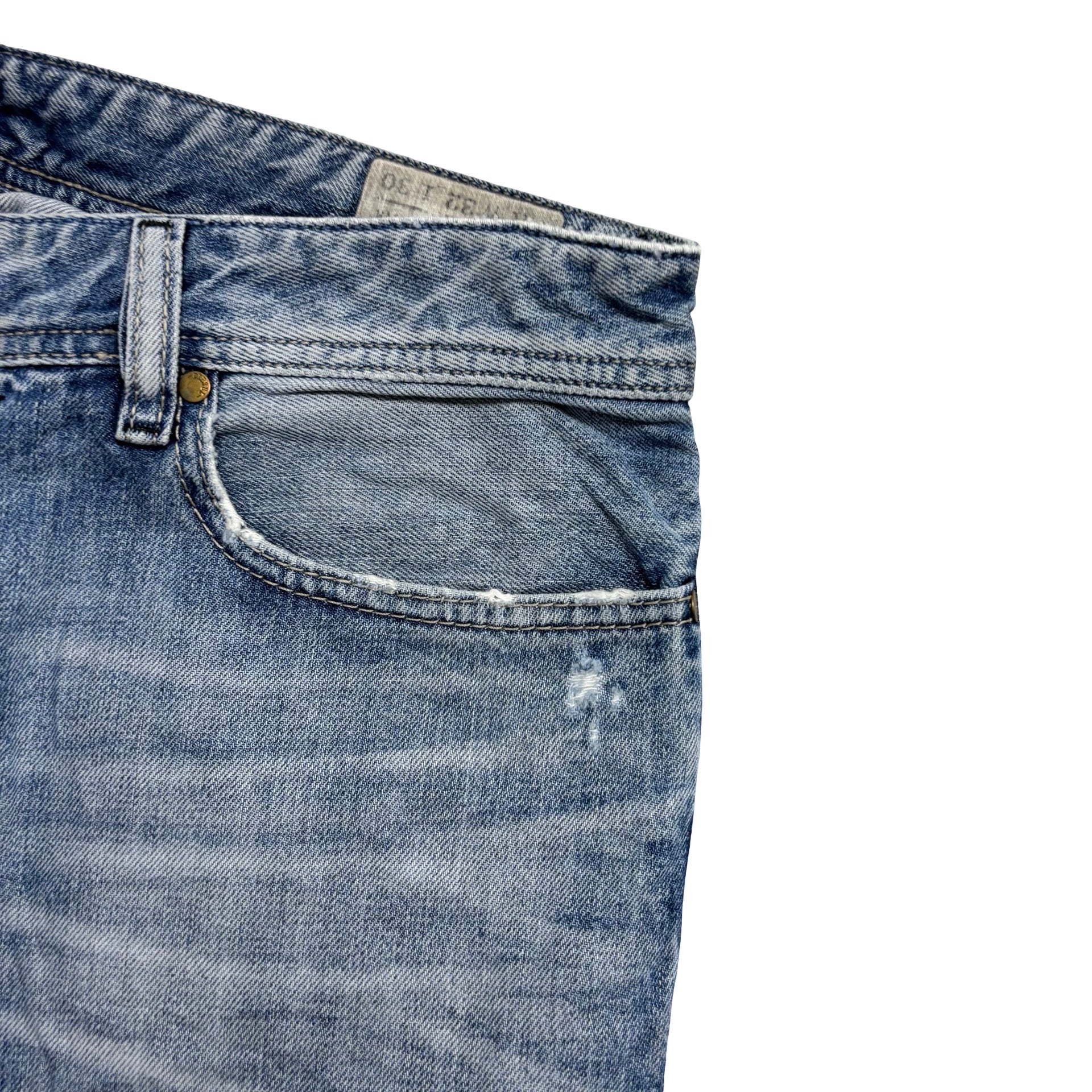 Diesel Bootcut Jeans W32 L28 Mens Mid Blue Slim Fit New Fanker Denim