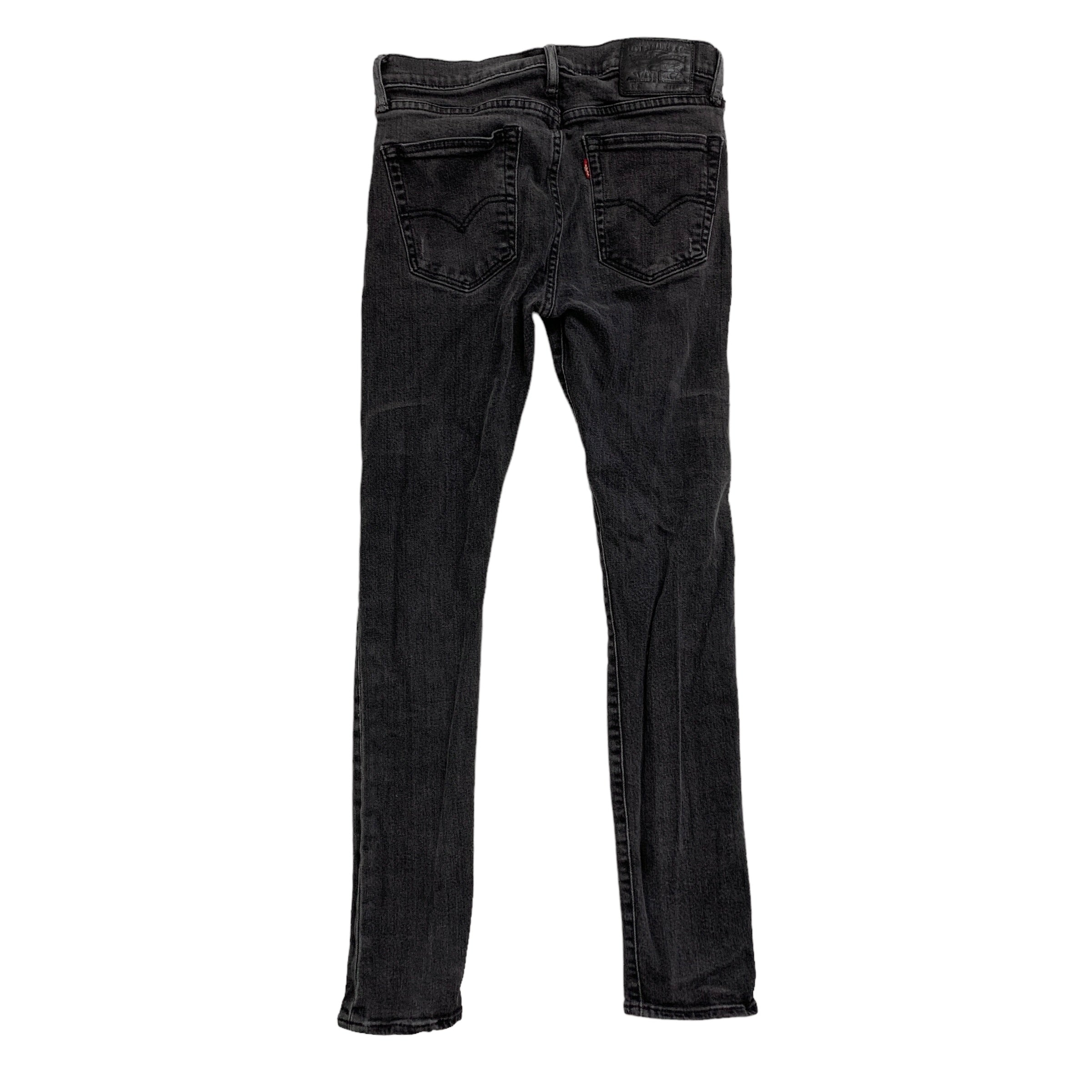 Levis 519 Jeans W30 L32 Mens Black Super Skinny Stretch Denim