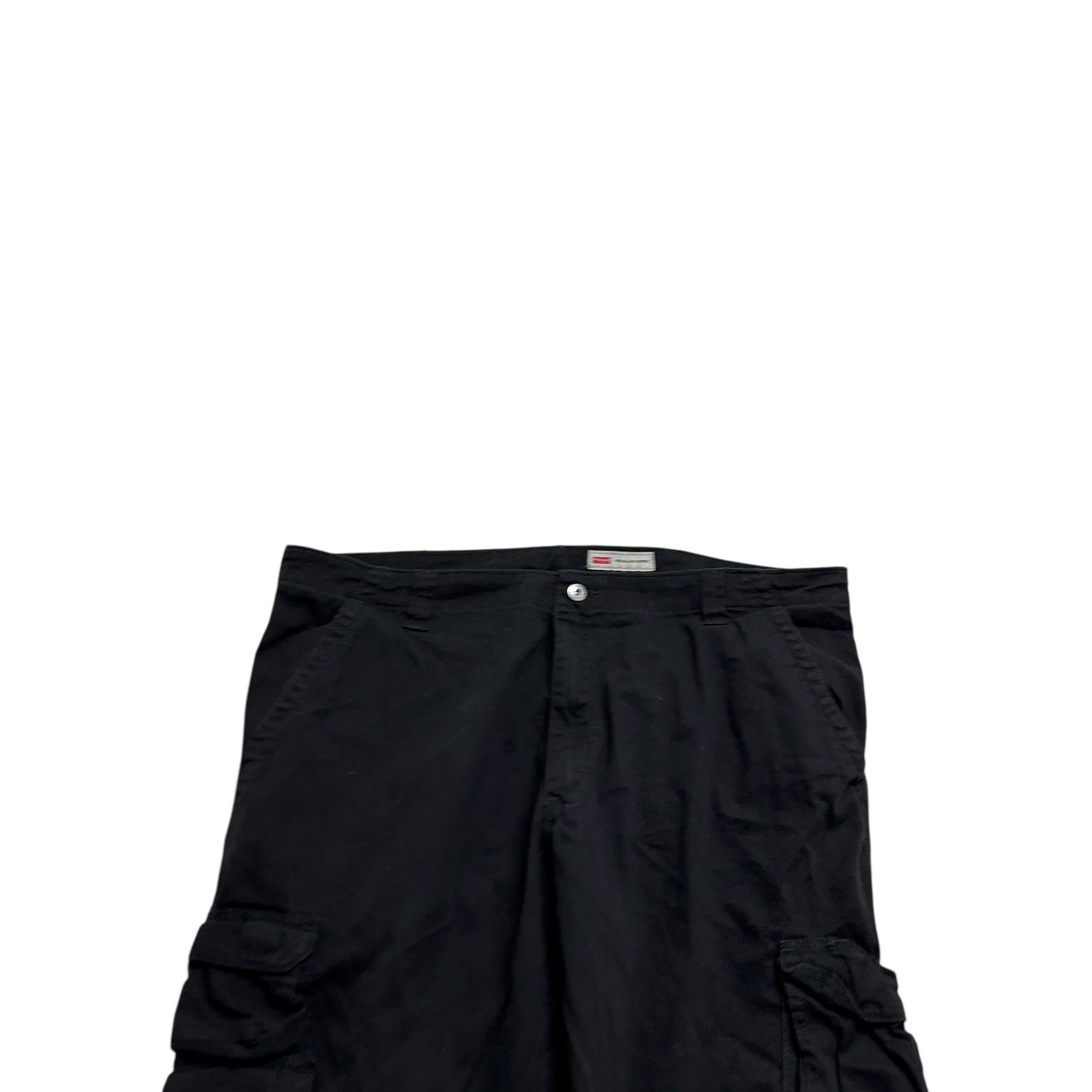 Wrangler Cargo Pants W42 L29 Mens Black Regular Tapered Fit Stretch (E)