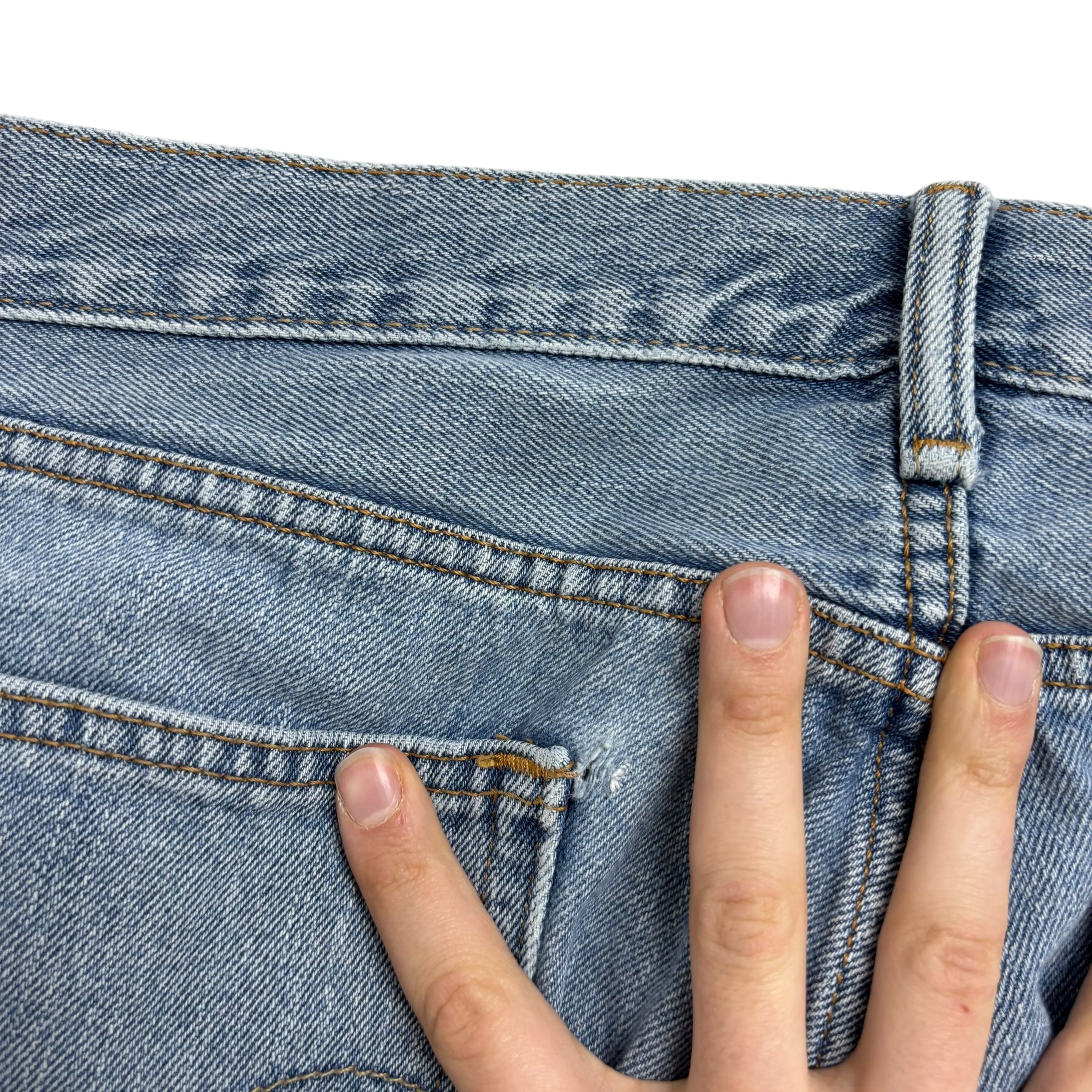 Levis 505 Jeans W36 L29 Mens Light Blue Regular Straight Fit Vintage Denim