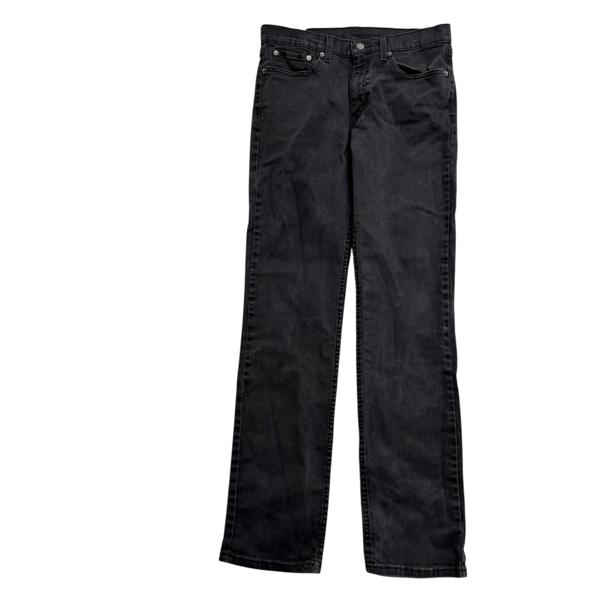Levis 514 Jeans W32 L33 Mens Black Regular Straight Fit Stretch Denim (F)