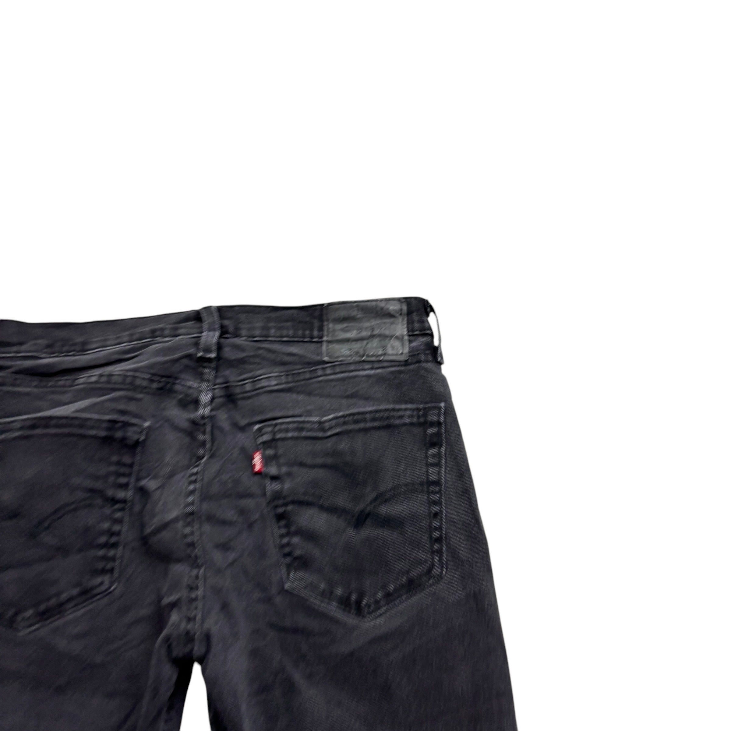 Levis 502 Jeans W32 L30 Mens Black Regular Tapered Fit Stretch Denim