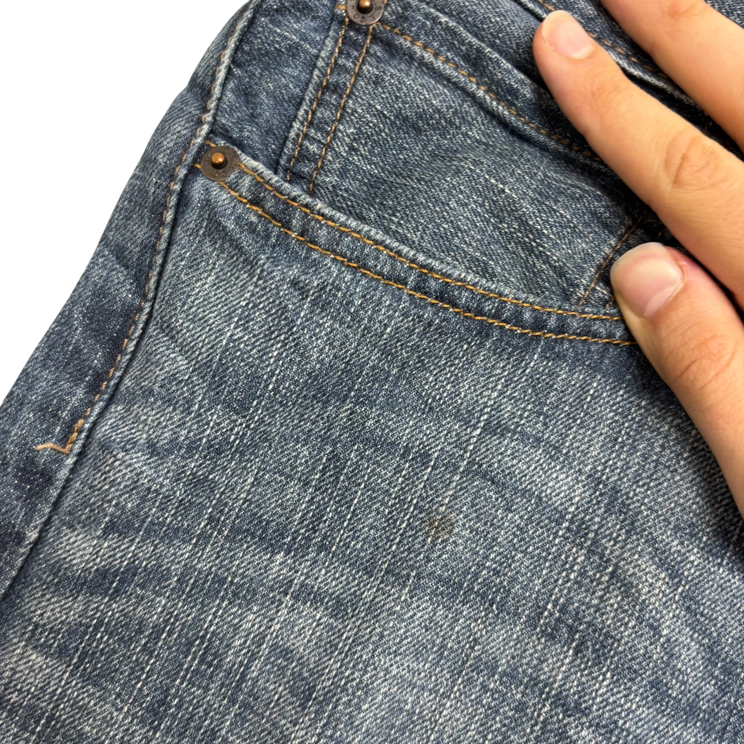 Levis 527 Jeans W34 L32 Mens Mid Blue Slim Bootcut Fit Denim