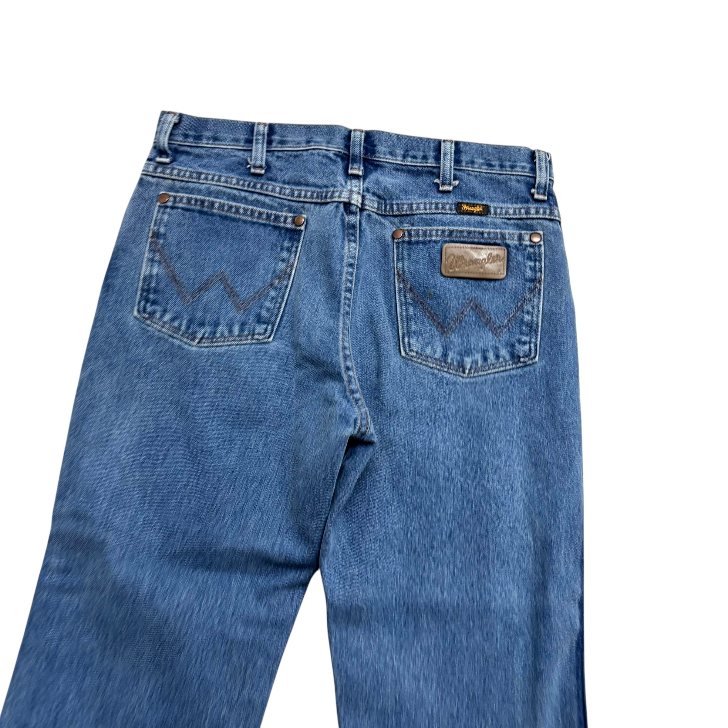 Wrangler Jeans Cowboy Cut W32 L32 Mens Mid Blue 936 Slim Fit Denim (F)