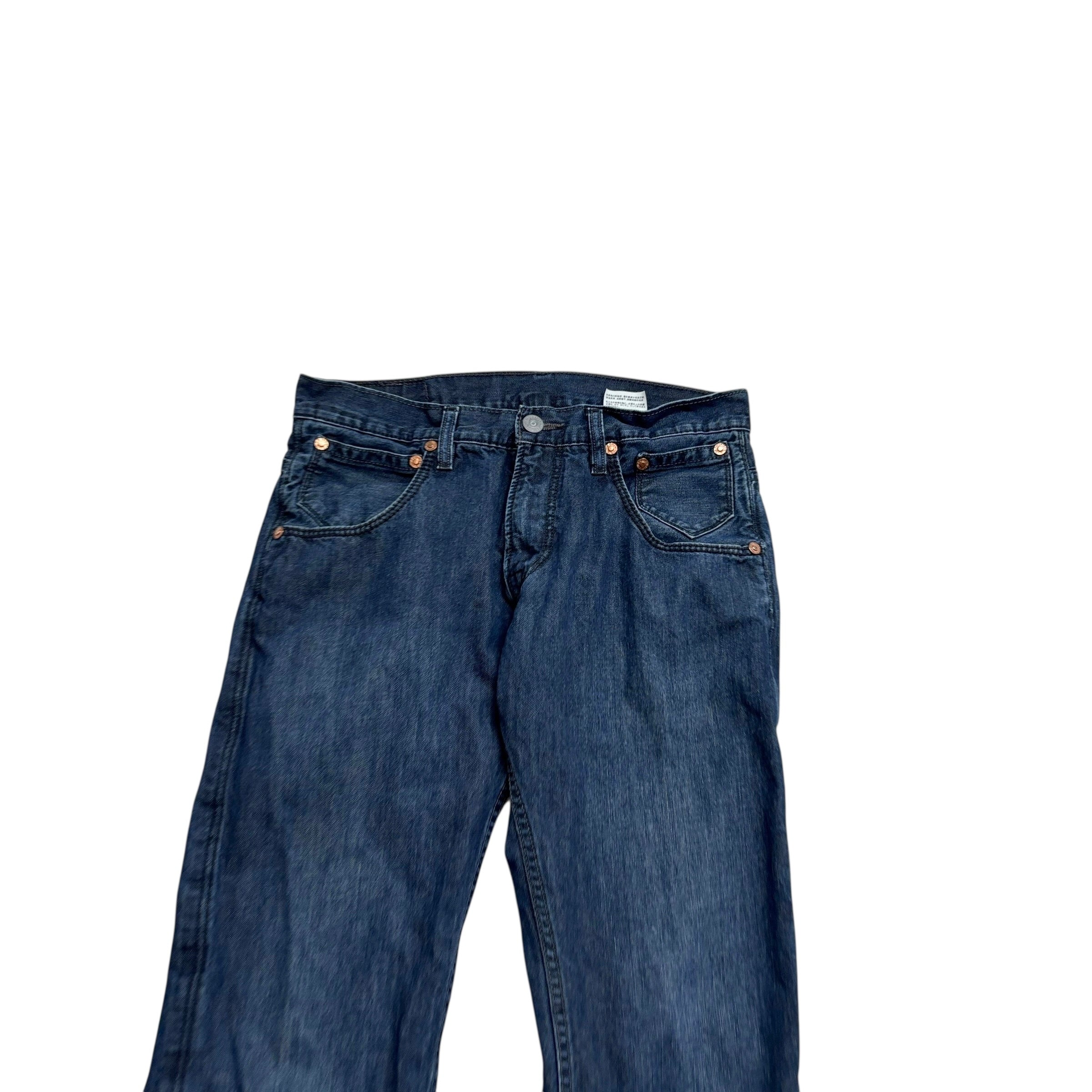 Levis 514 Jeans W32 L34 Mens Dark Blue Regular Straight Fit Denim (E)