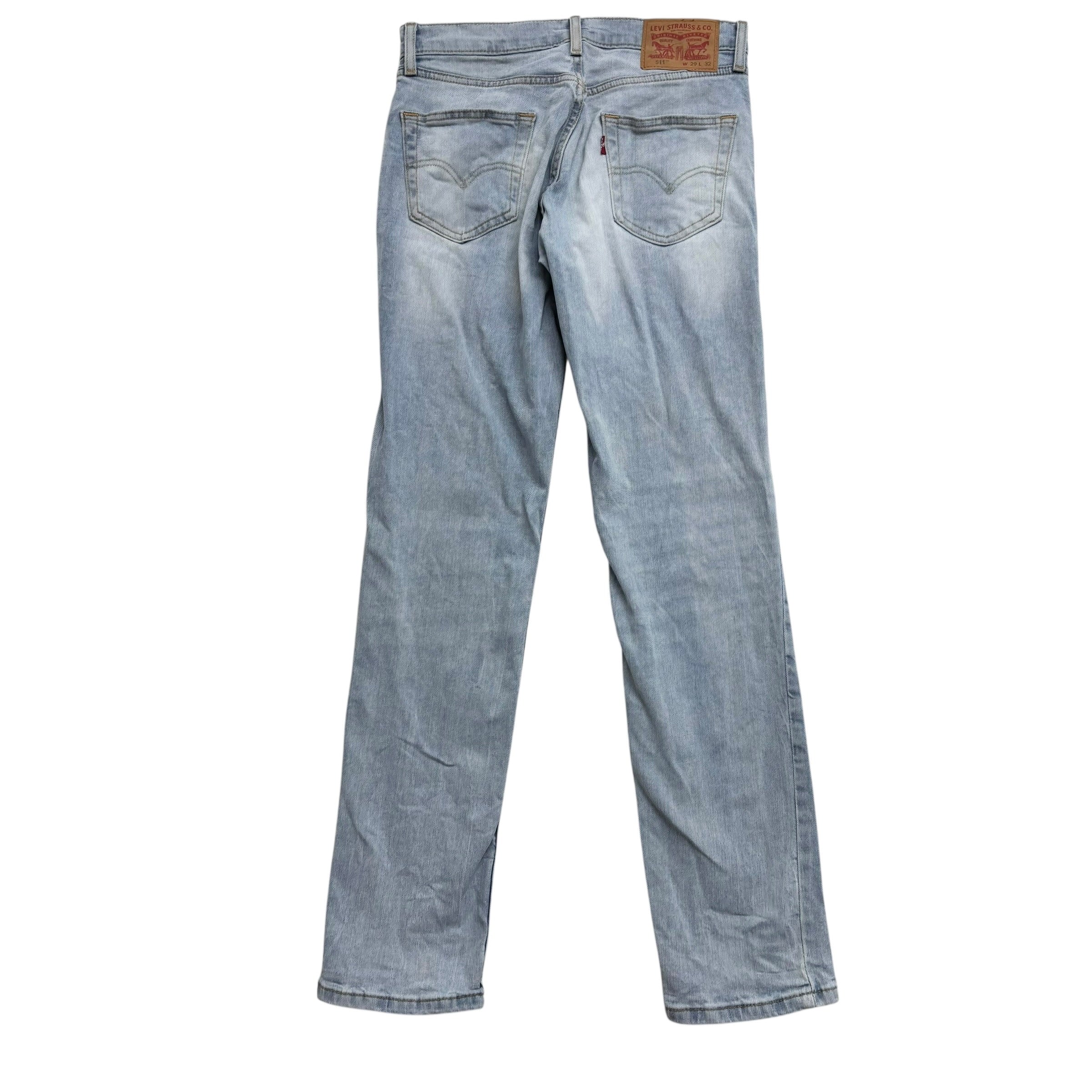 Levis 511 Jeans W29 L32 Mens Light Blue Slim Fit Stretch Denim