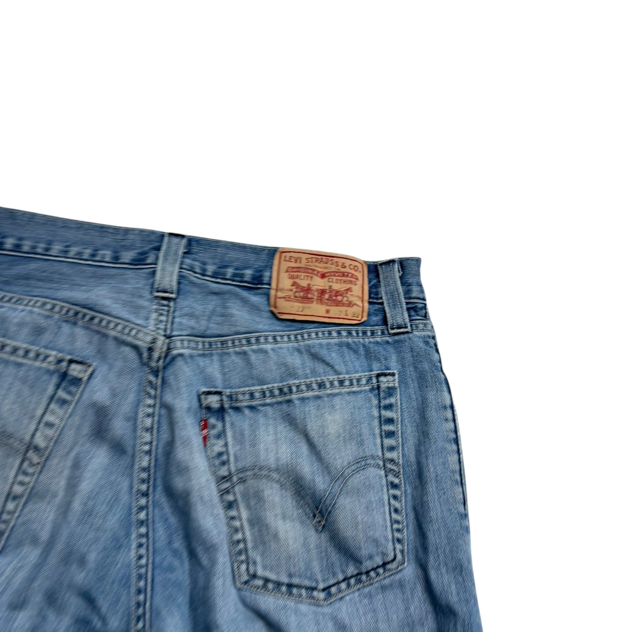 Levis 527 Jeans W32 L32 Mens Mid Blue Regular Bootcut Fit Vintage Denim (F)