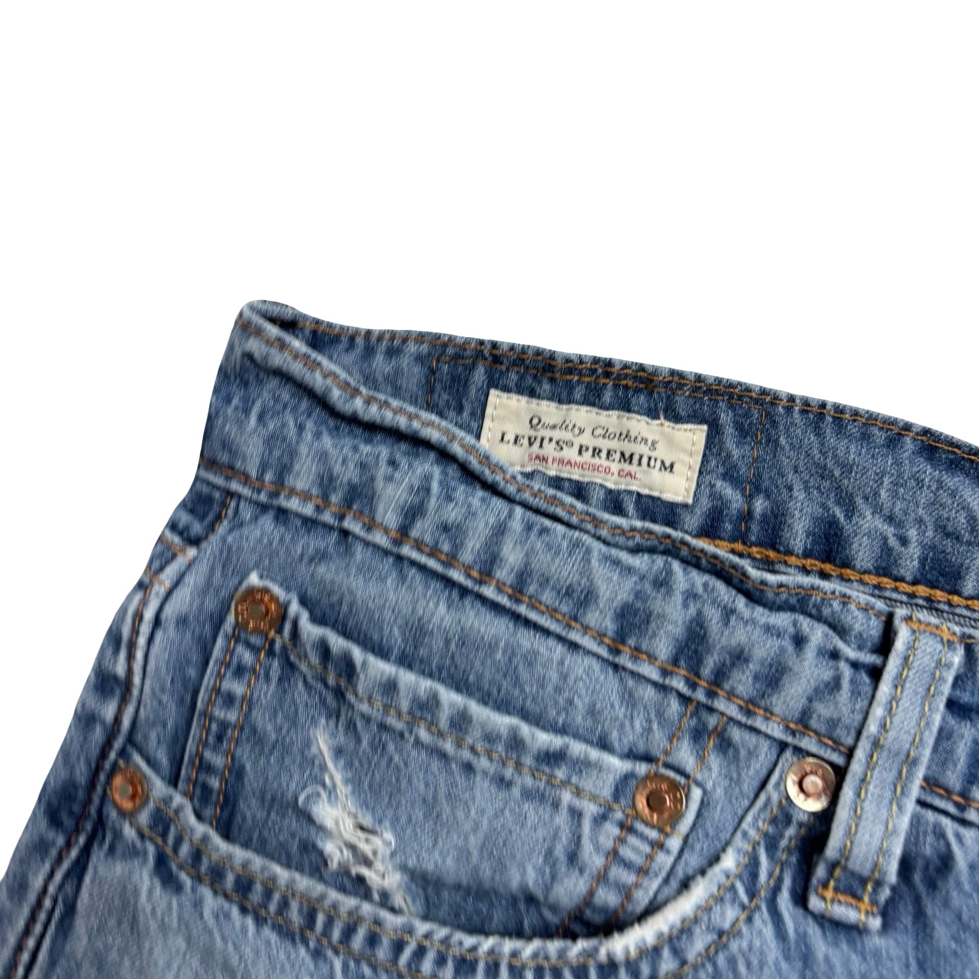 Levis 510 Jeans W36 L31 Mens Light Blue Skinny Fit Stretch Denim