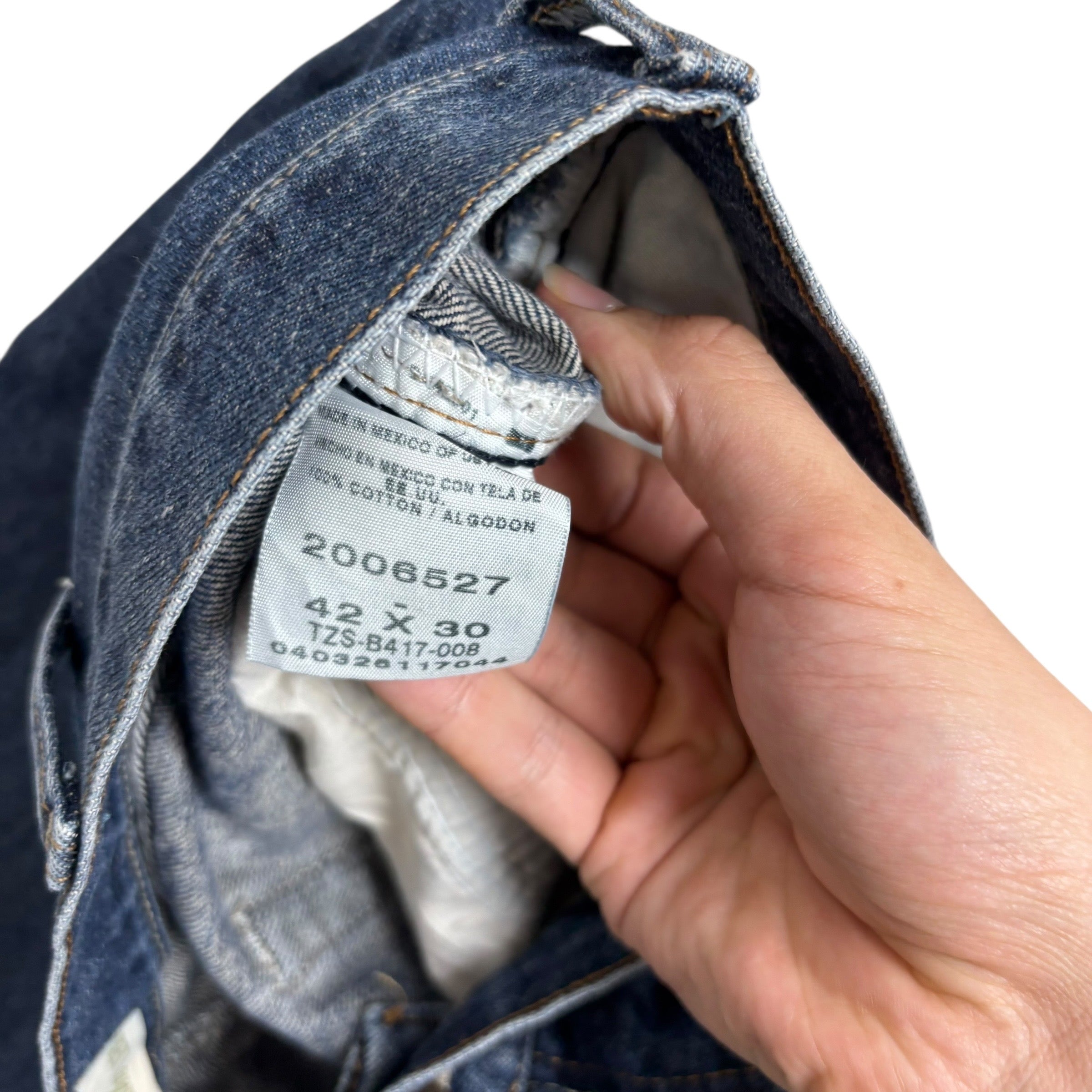 Lee Jeans W42 L30 Mens Dark Blue Relaxed Straight Fit Baggy Vintage Denim (E)