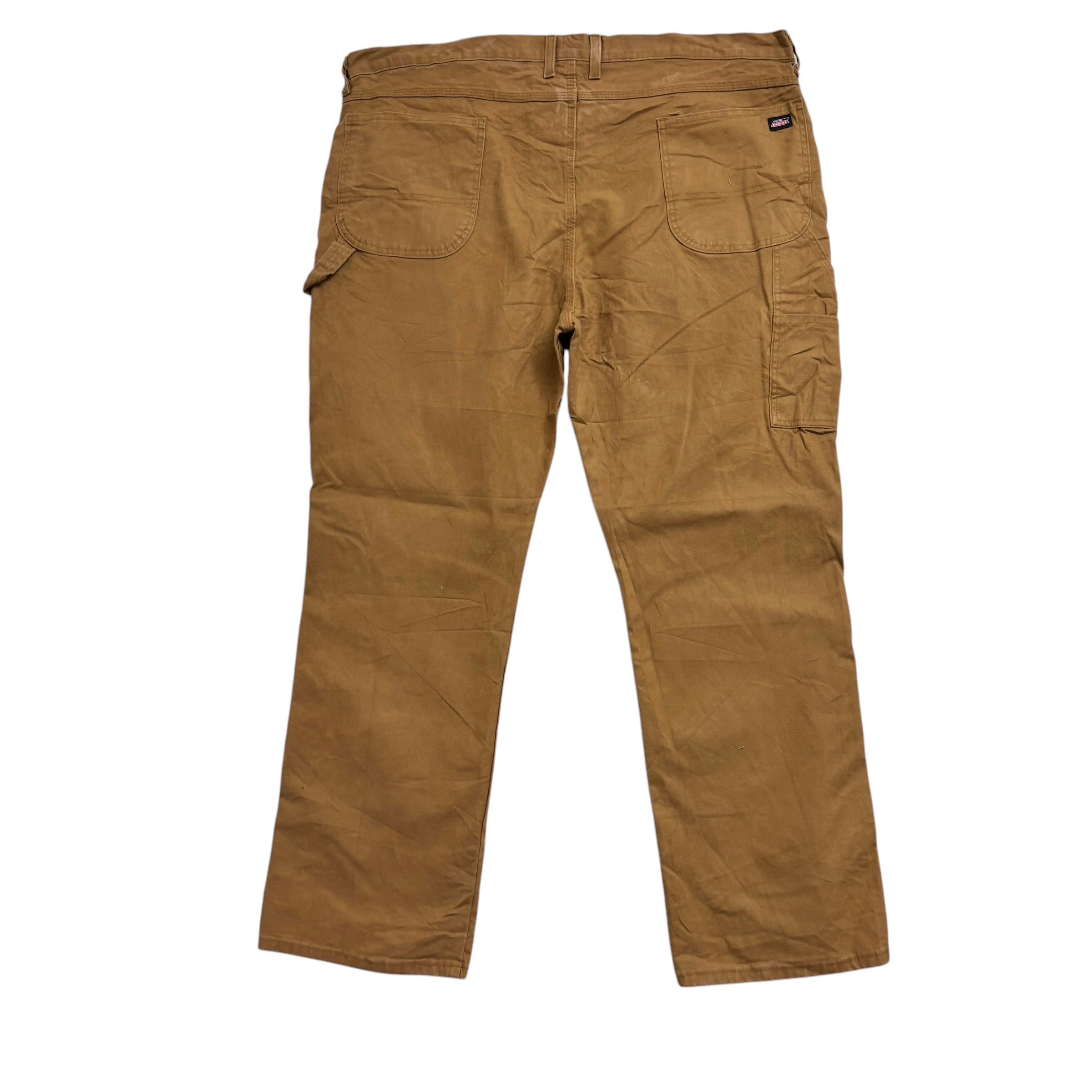 Dickies Carpenter Pants W44 L32 Mens Tan Relaxed Straight Trousers Jeans (E)