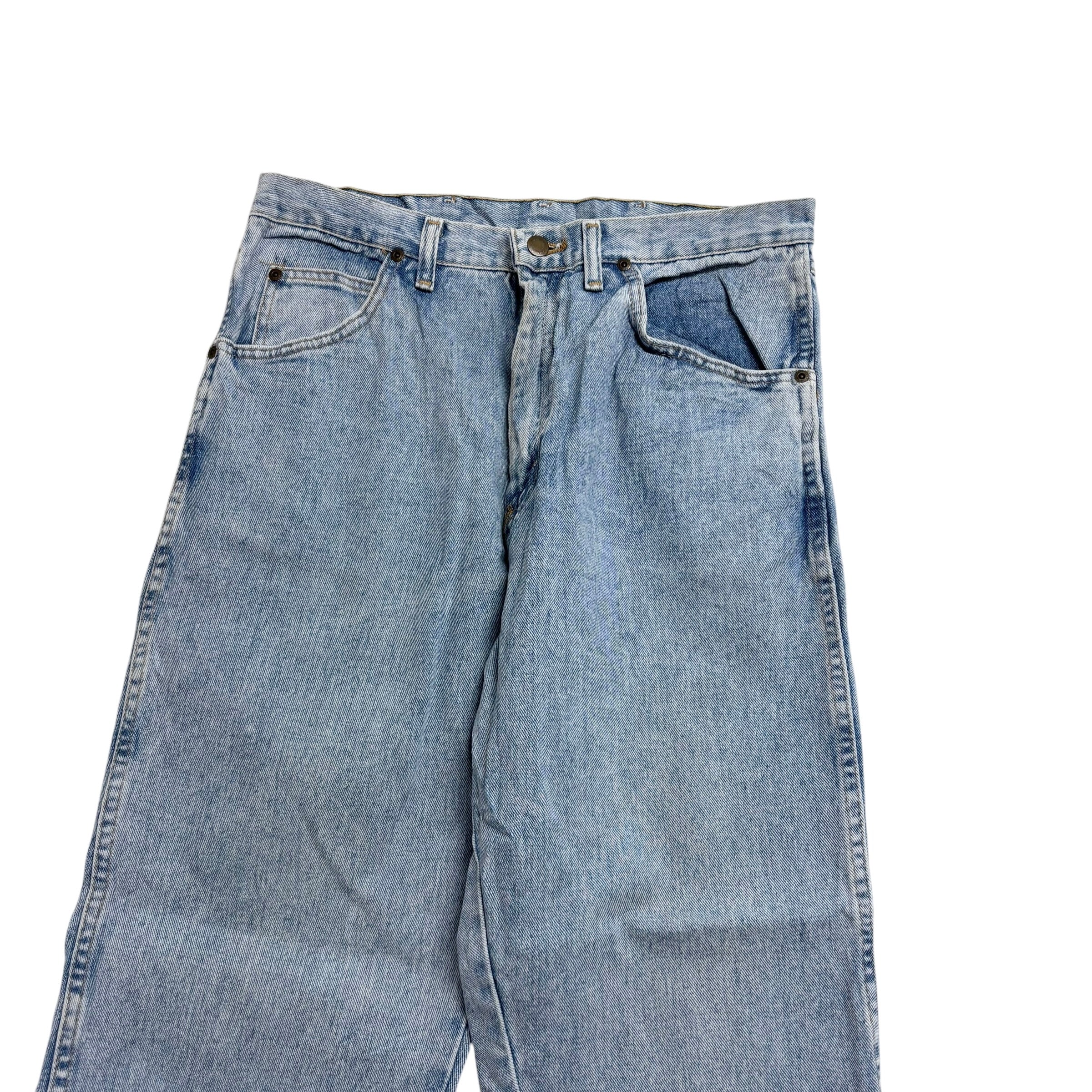 Wrangler Jeans W33 L32 Mens Light Blue Relaxed Straight Fit Vintage Denim