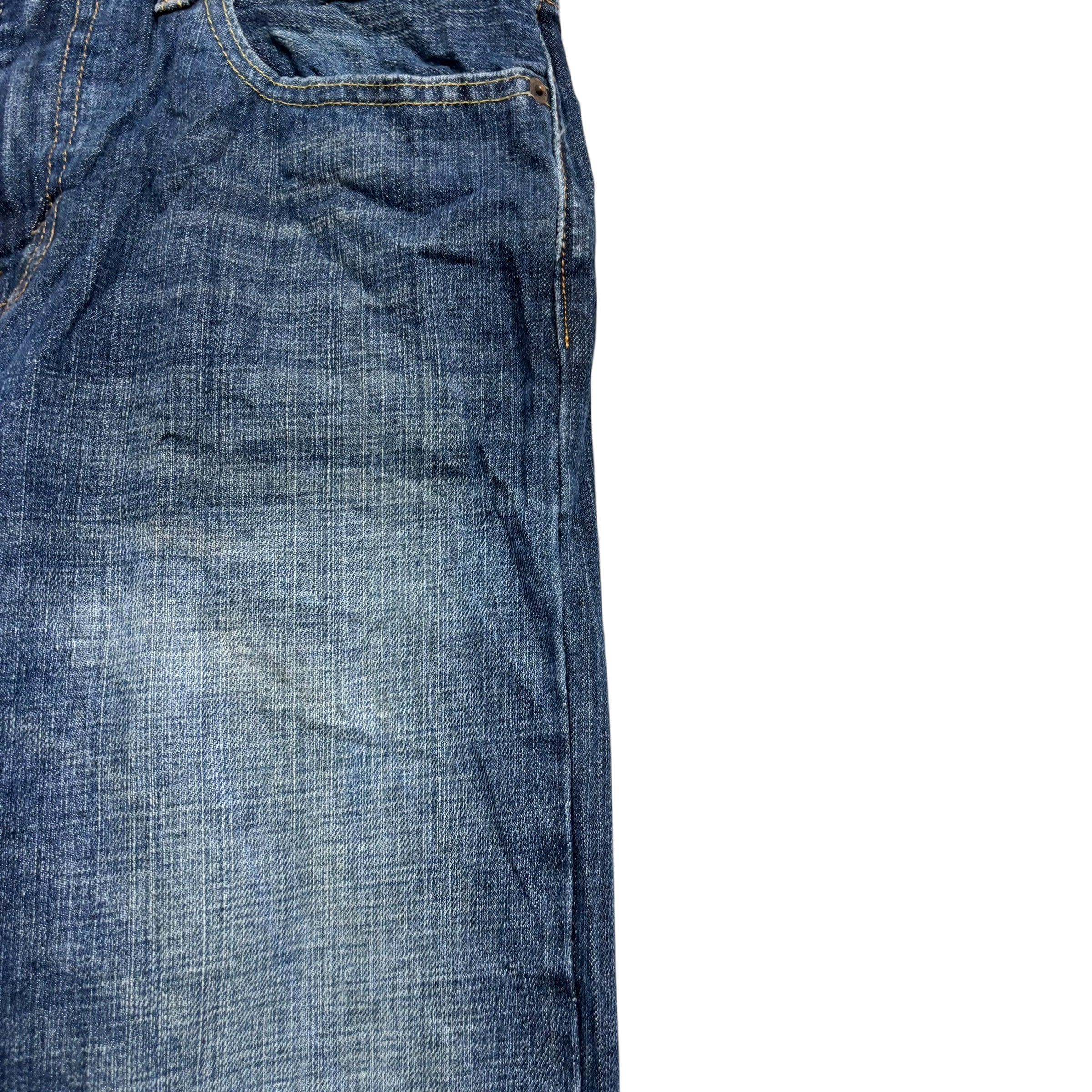 Levis 527 Jeans W32 L34 Mens Dark Blue Slim Bootcut Fit Denim (F)