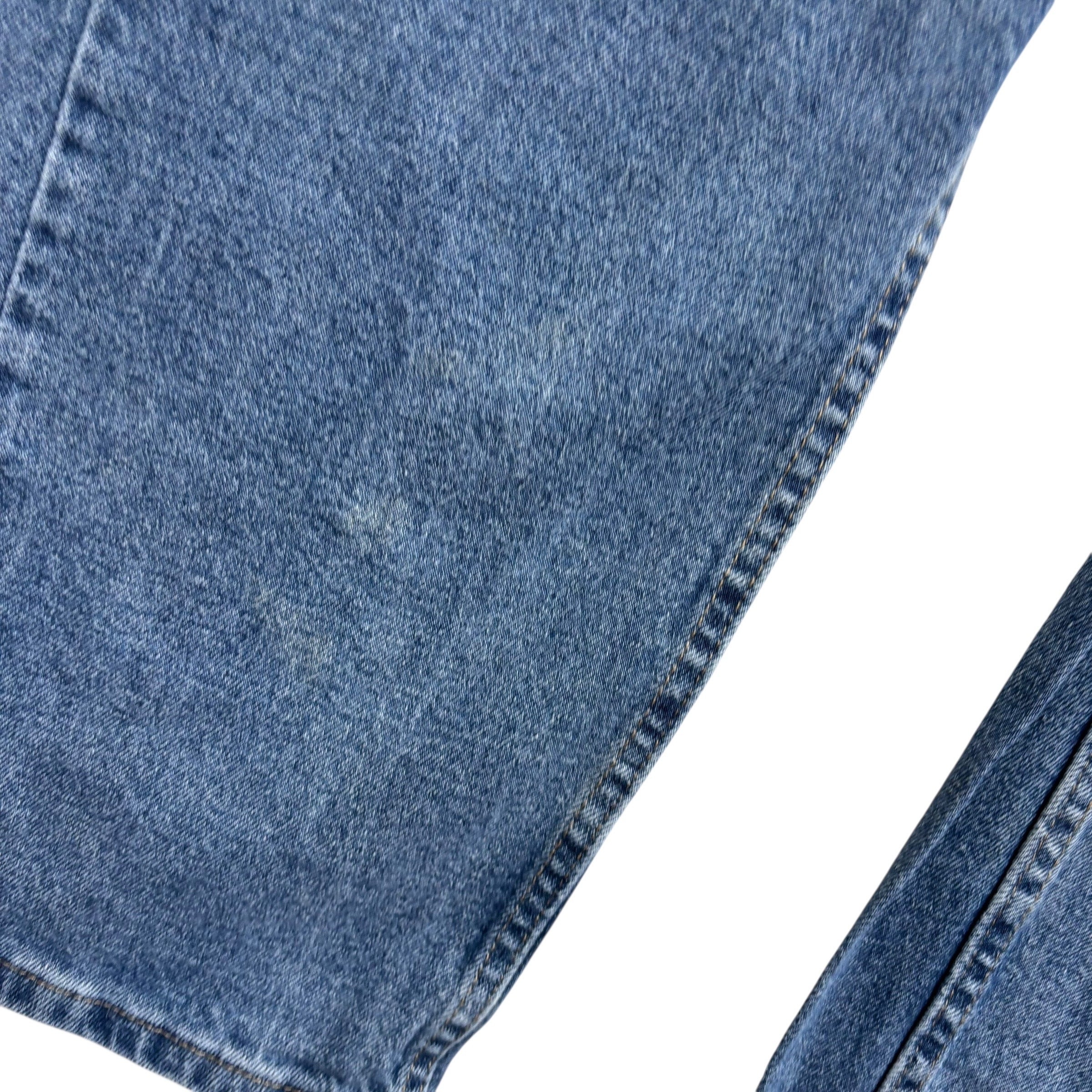 Wrangler Jeans W40 L32 Mens Mid Blue Regular Straight Fit Stretch Denim