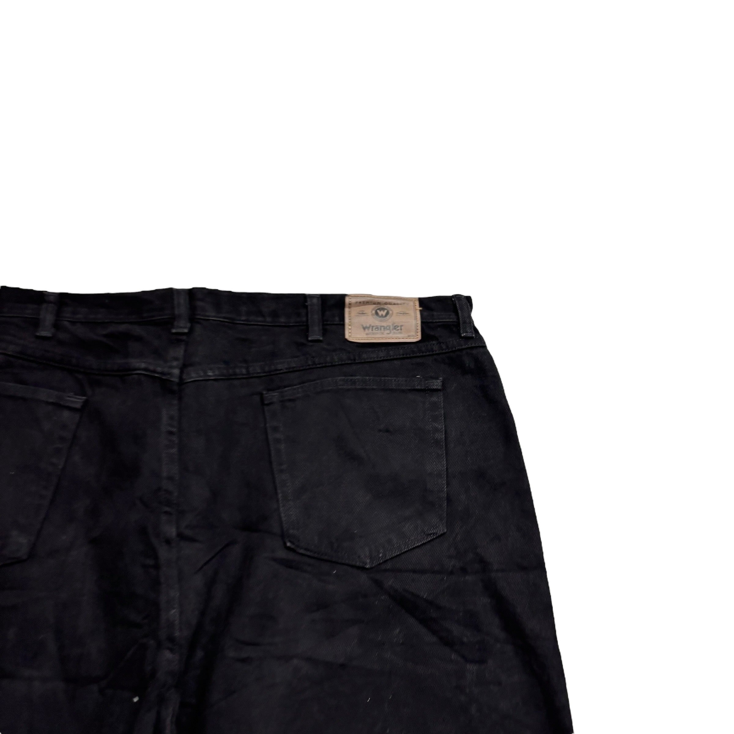 Wrangler Jeans W46 L33 Mens Black Relaxed Straight Fit Vintage Denim (E)