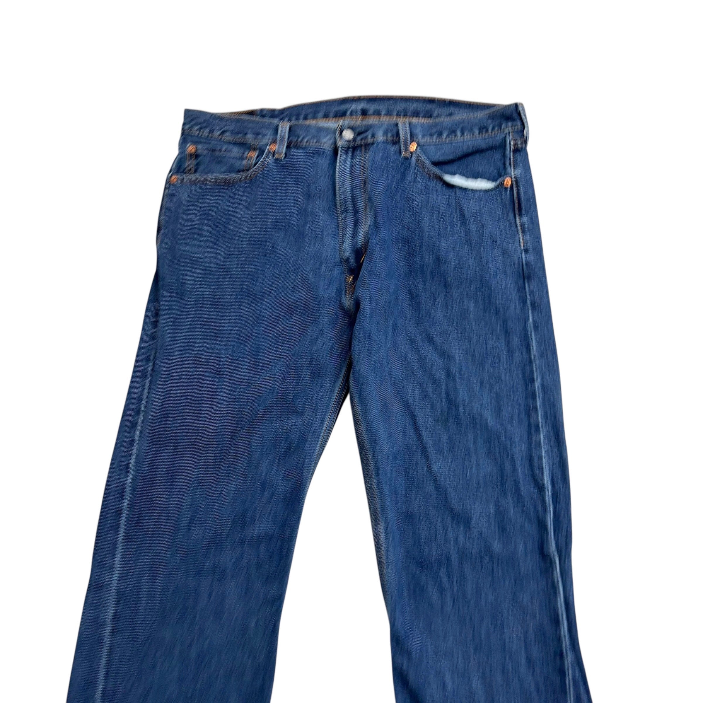 Levis 505 Jeans W40 L34 Mens Mid Blue Regular Straight Fit Denim (E)