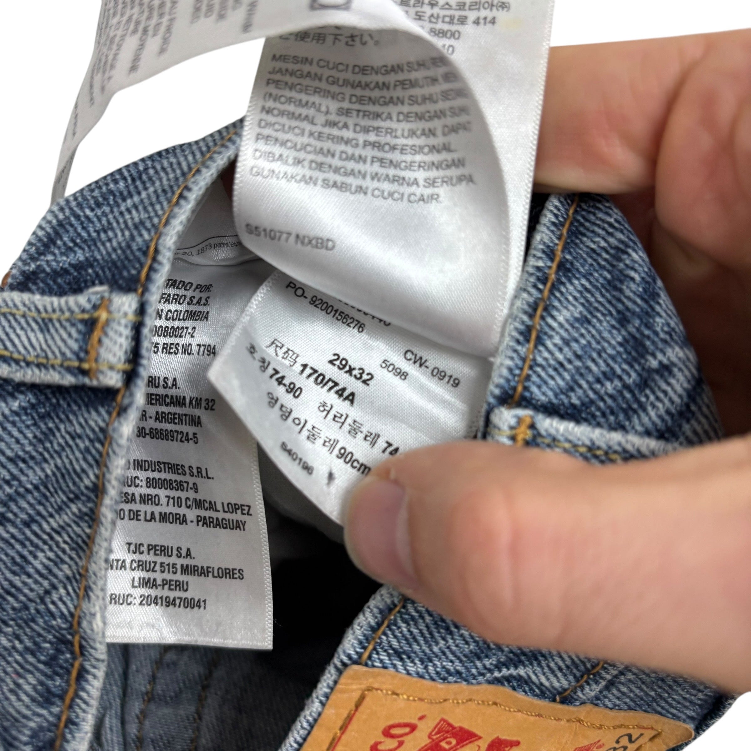 Levis 512 Jeans W29 L32 Mens Mid Blue Slim Taper Fit Distressed Stretch