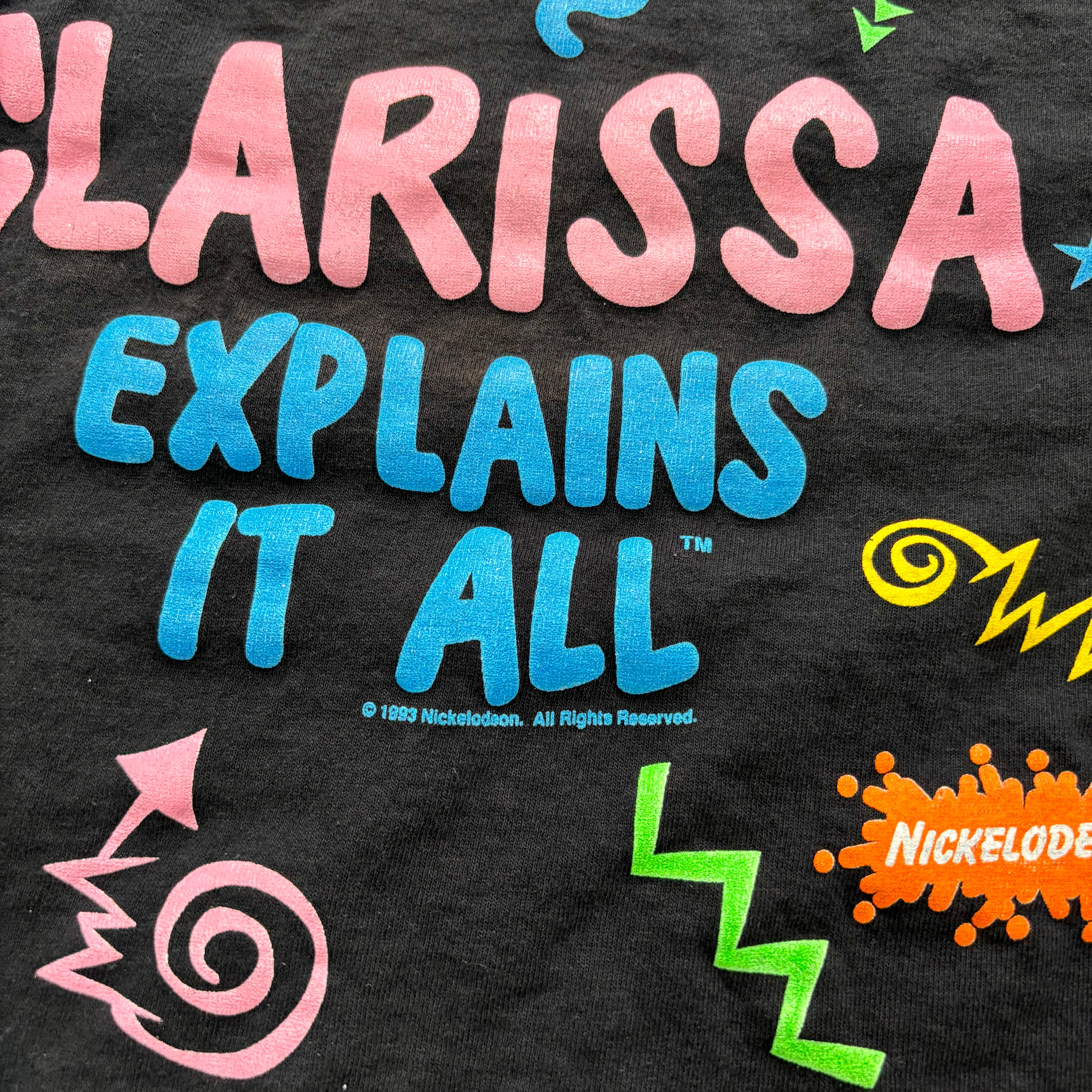 Vintage T Shirt Mens XL Black Single Stitch Clarissa Explains It All Sitcom (E)