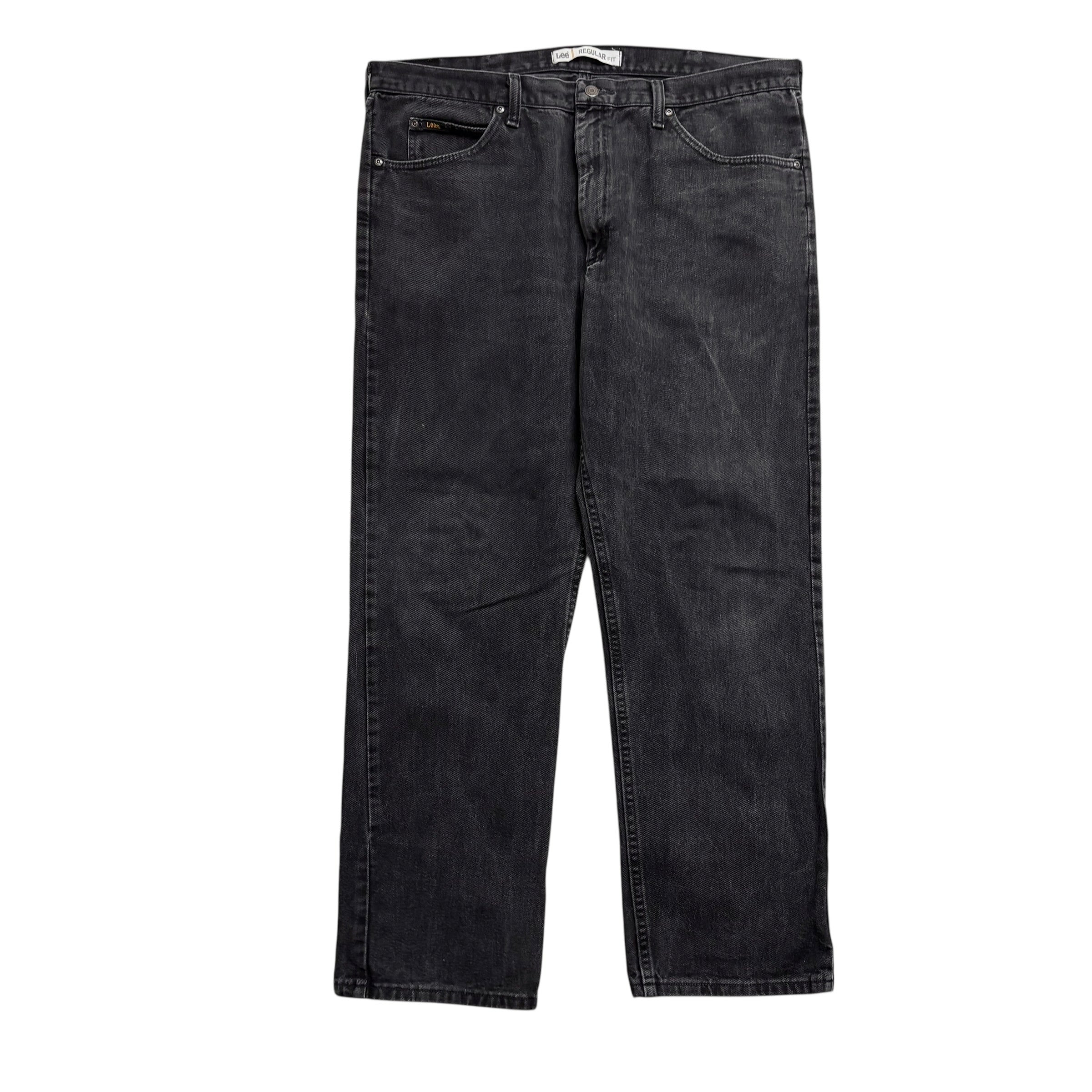 Lee Jeans W40 L32 Mens Black Regular Straight Fit Vintage Denim (E)