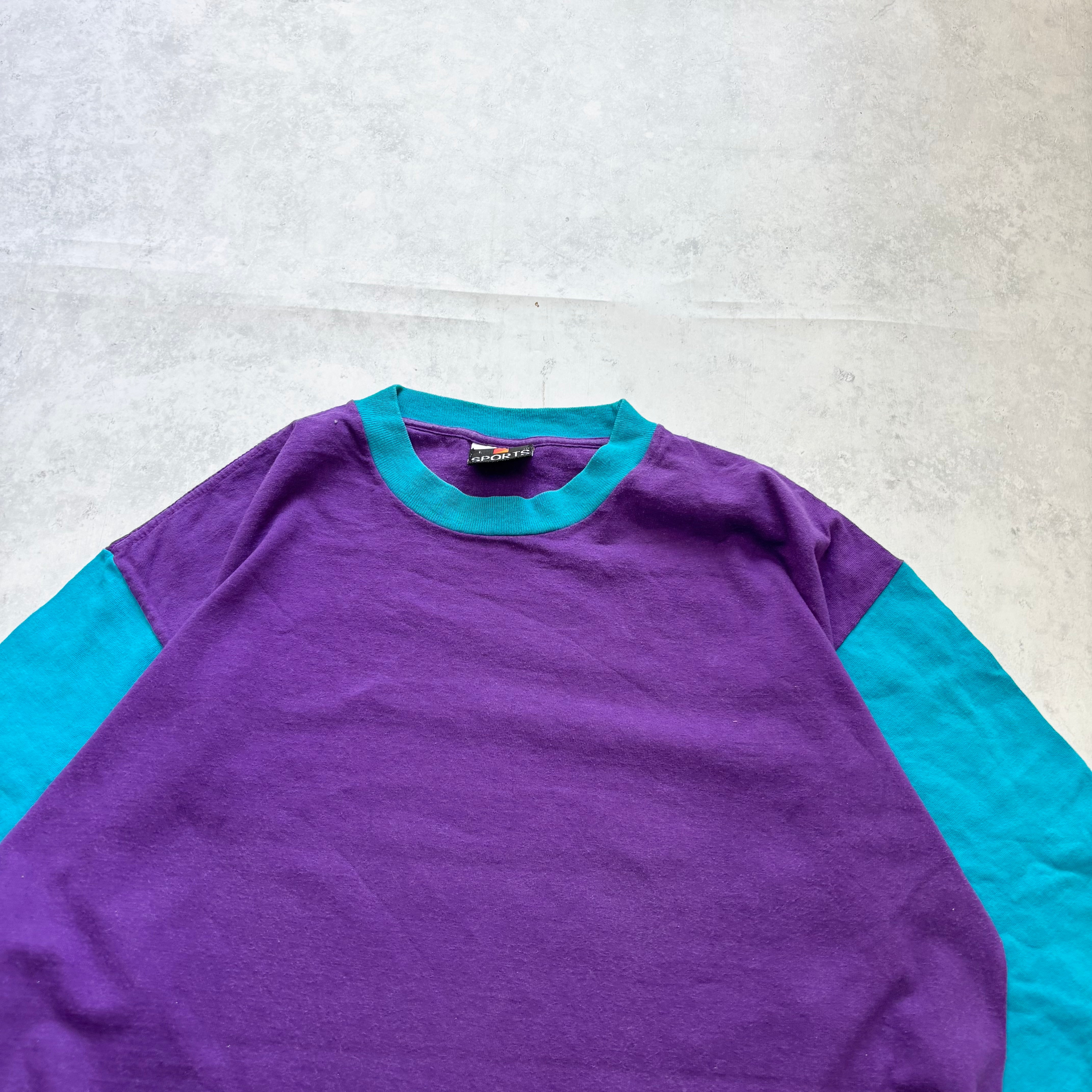 Vintage T Shirt Mens Large Purple Single Stitch 90s (E)