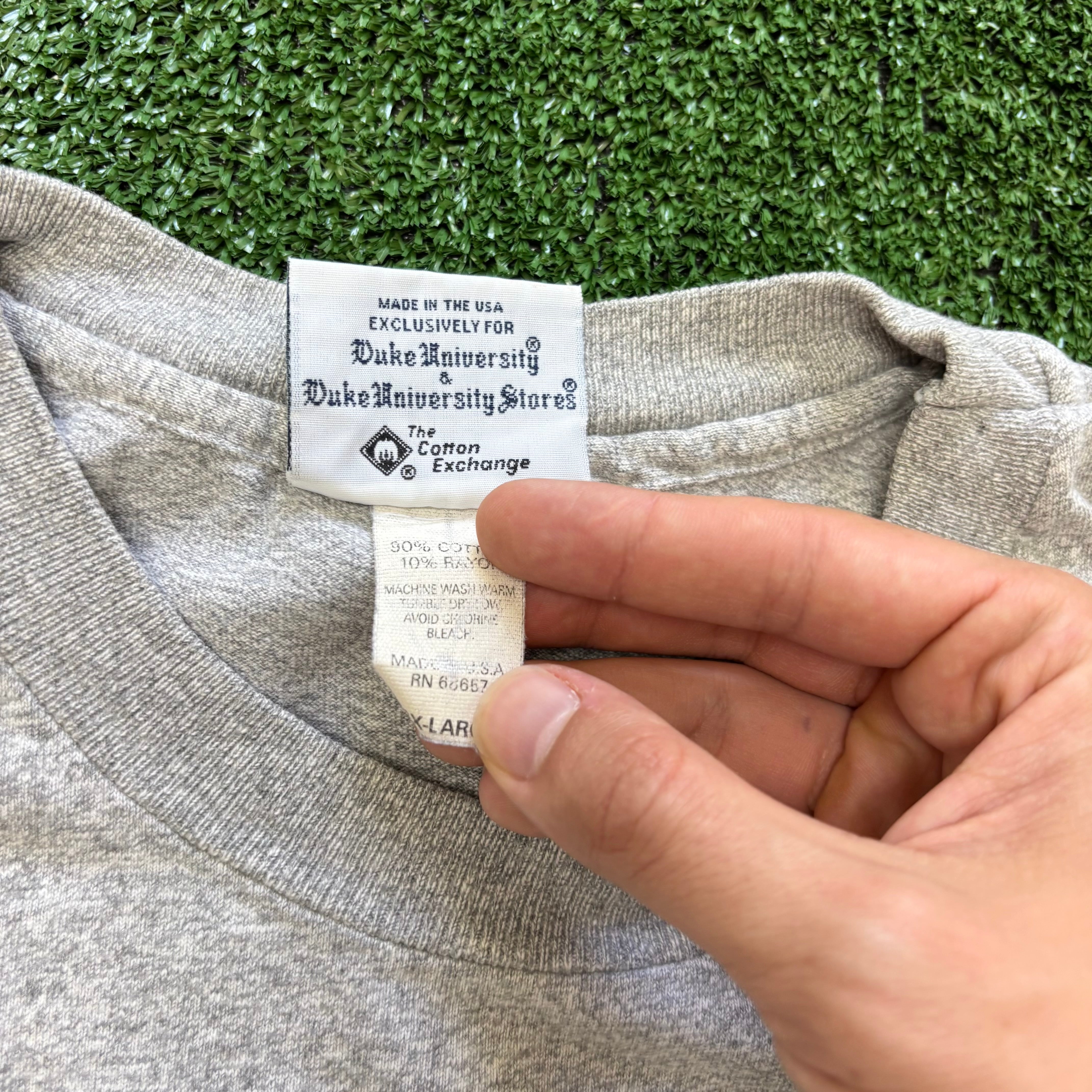 Vintage T Shirt Mens 3XL Grey Single Stitch Graphic Print 90s USA College (E)