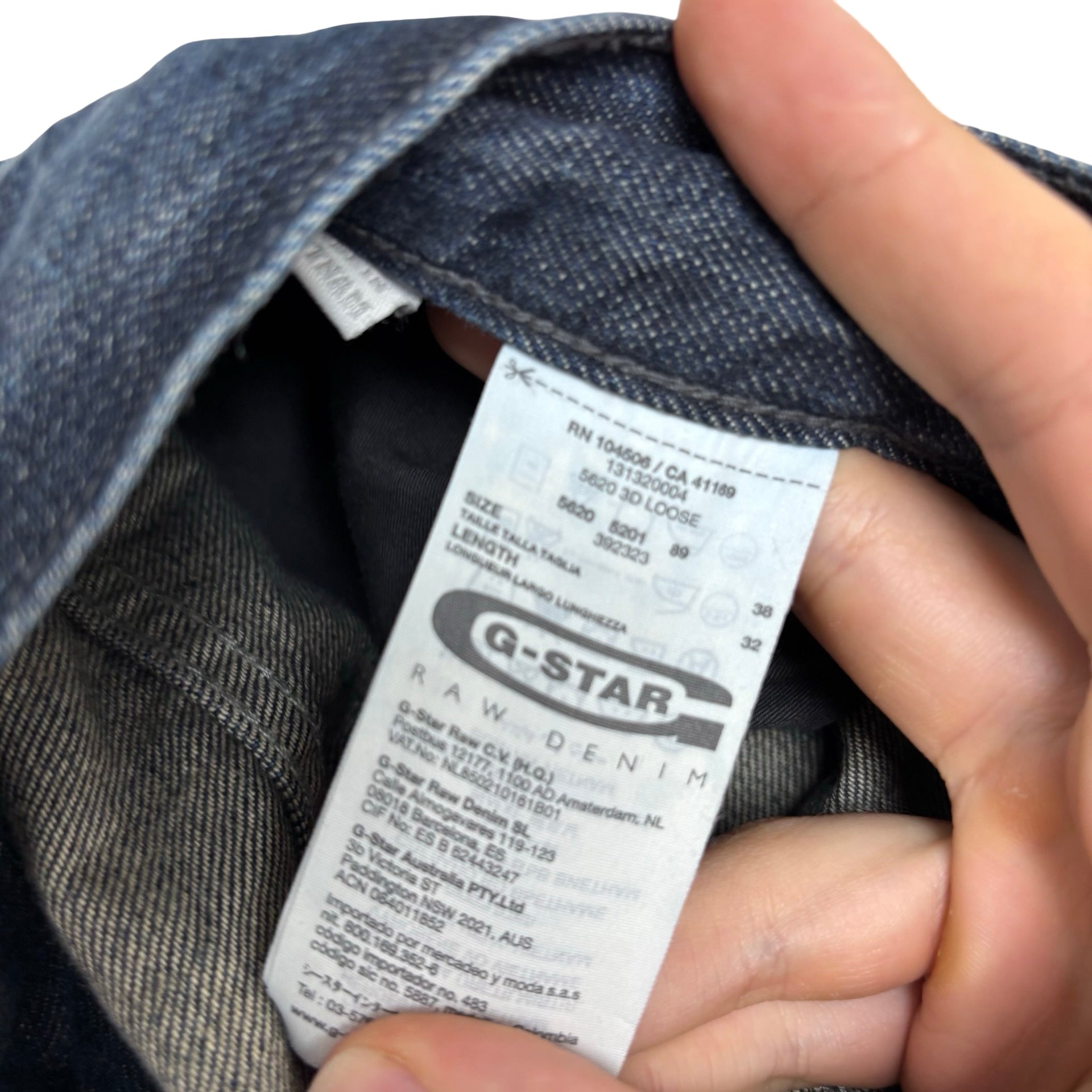 G Star 3D Loose Jeans W38 L32 Mens Dark Blue Baggy Fit Denim